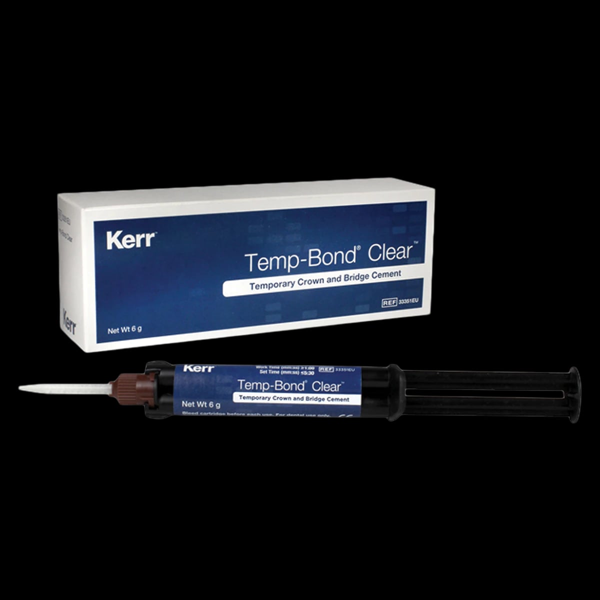 Kerr TempBond Clear with Triclosan Automix Syringe, 6 g, 33351, 1/Pk