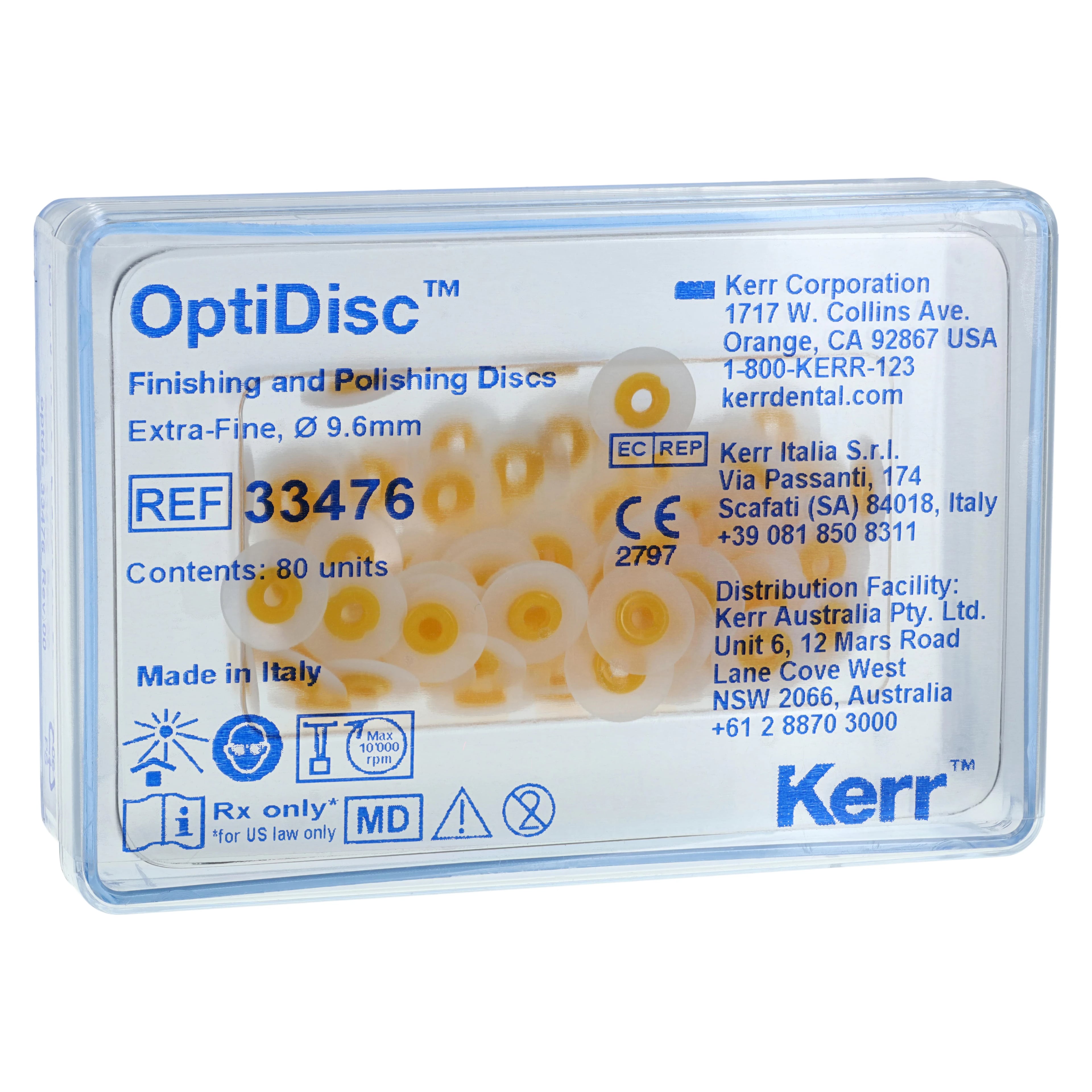 OptiDisc Translucent Finishing & Polishing Disc Refills, 9.6 mm, Extra Fine, 80/Pk, 33476