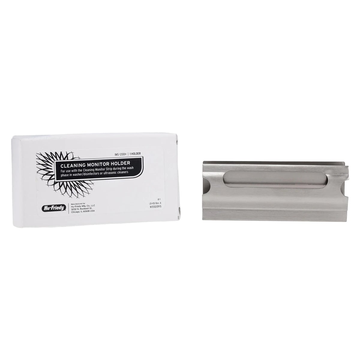Hu-Friedy Wash-Checks Cleaning Monitor Holder, Stainless Steel, 1/Pkg, IMS-1200H