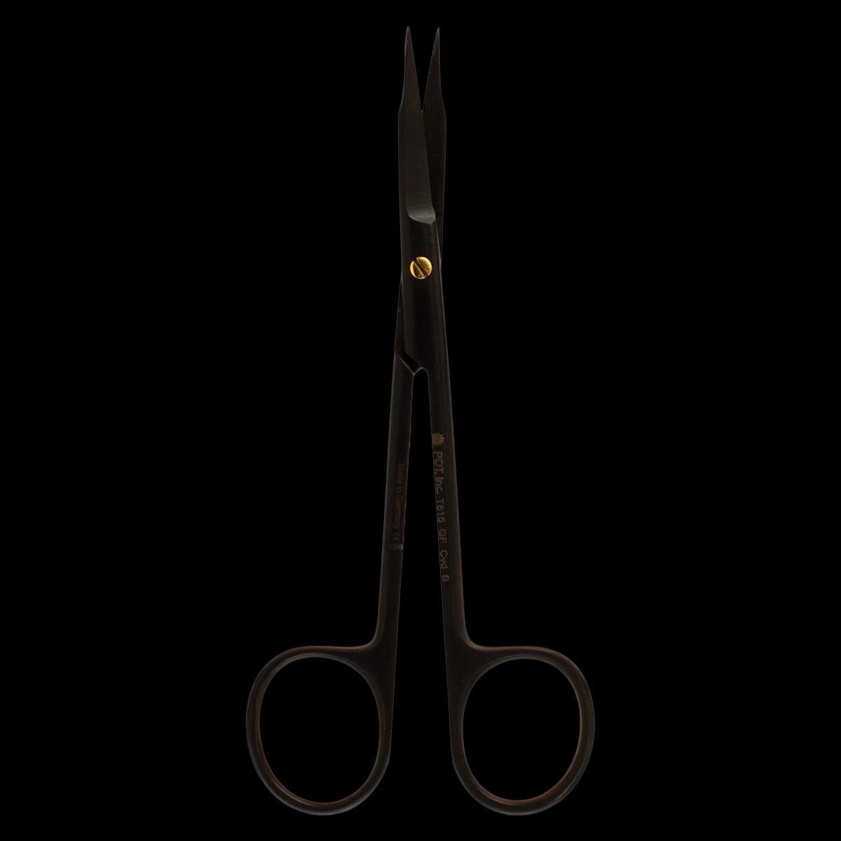 Goldman-Fox Curved Scissors, Black Ceramic Coated, 12.5 cm, T815