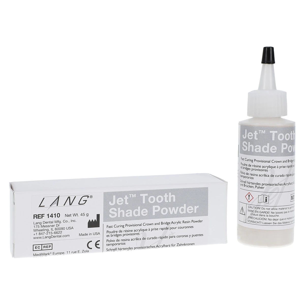 Jet Tooth Shade Acrylic Powder, C3, 2oz, Self-Curing, 1410-C3