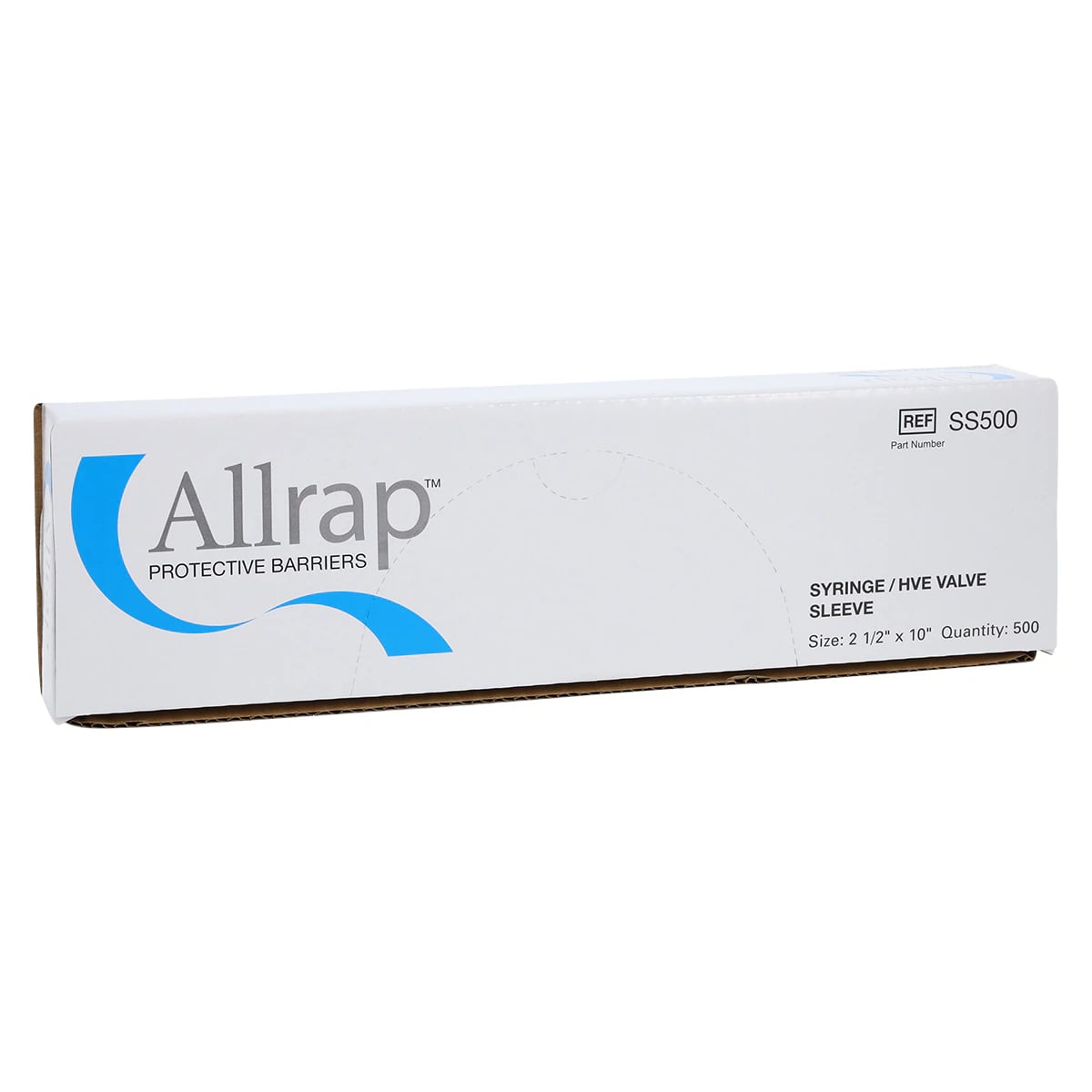 Allrap Air/Water Syringe Sleeves, Clear, 2.5" x 10", 500/Pk, SS500