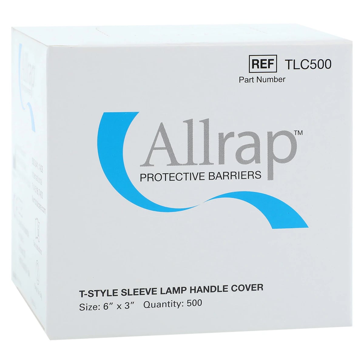 Allrap T-Style Light Handle Sleeves, Clear, 3" x 6", 500/Pk, TLC500