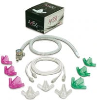 Axess Scavenging Circuit for In-Line Vacuum Controller, Introductory Kit with 6 Low Profile Nasal Masks, 52005
