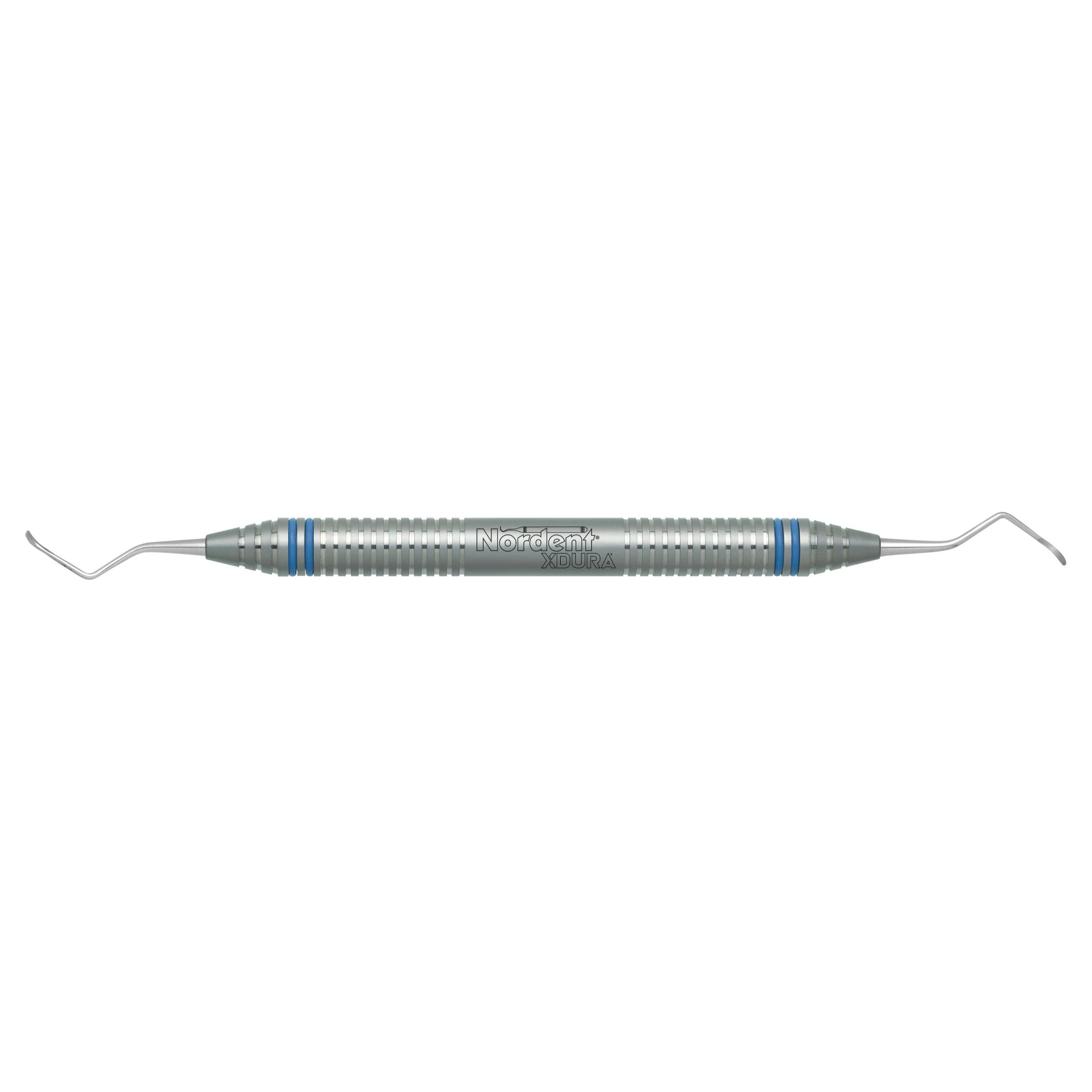 Nordent XDURA Universal Curette, Columbia #2R-2L, Double-Ended, DuraLite ColorRings Handle