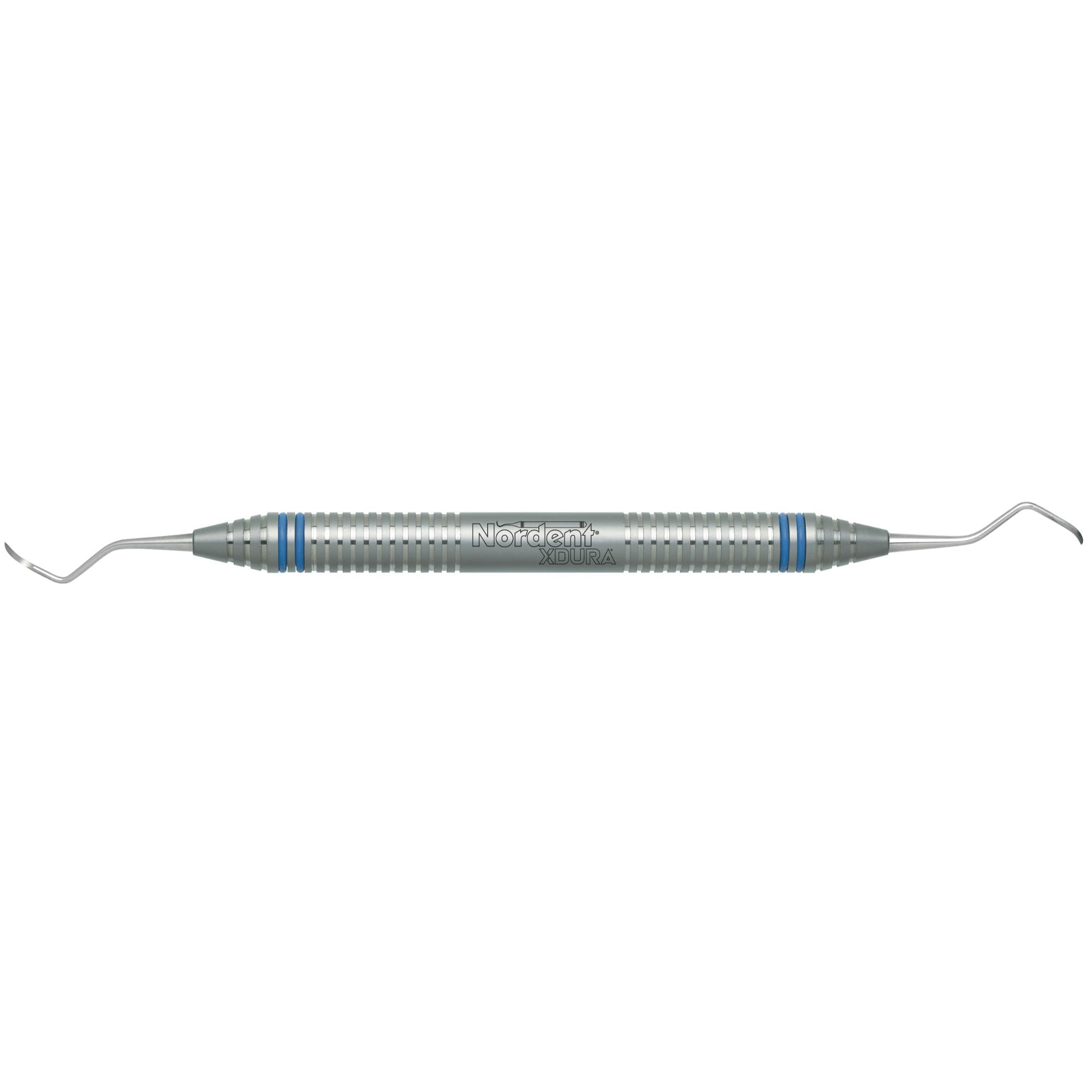 XDURA Universal Curette, Double-Ended, McCall #13S-14S, DuraLite ColorRings Handle, Stainless Steel