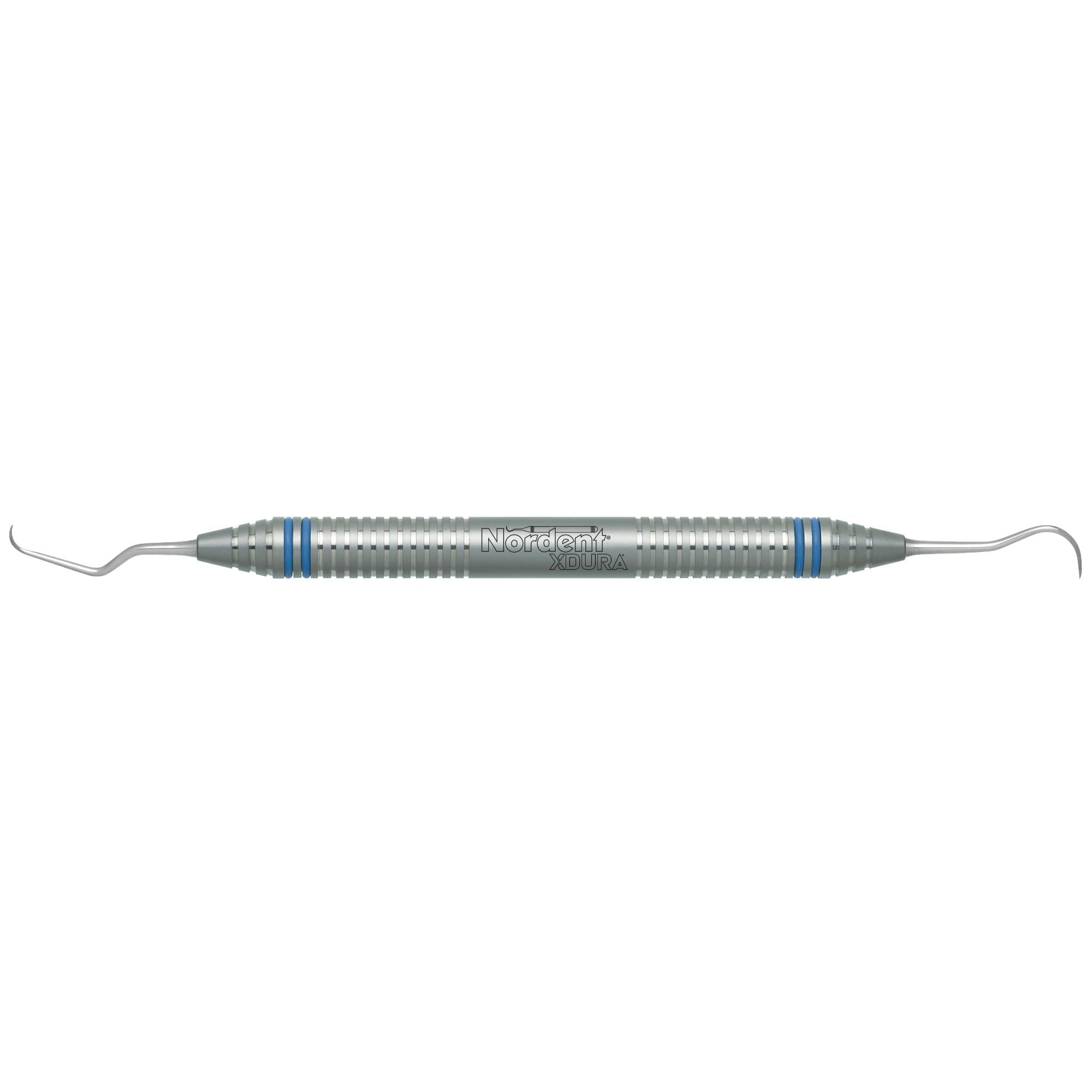 Nordent XDURA Scalette, Double-Ended Anterior #N137, Mini Blade/Long Shank, DuraLite ColorRings Handle, CENSN137ML