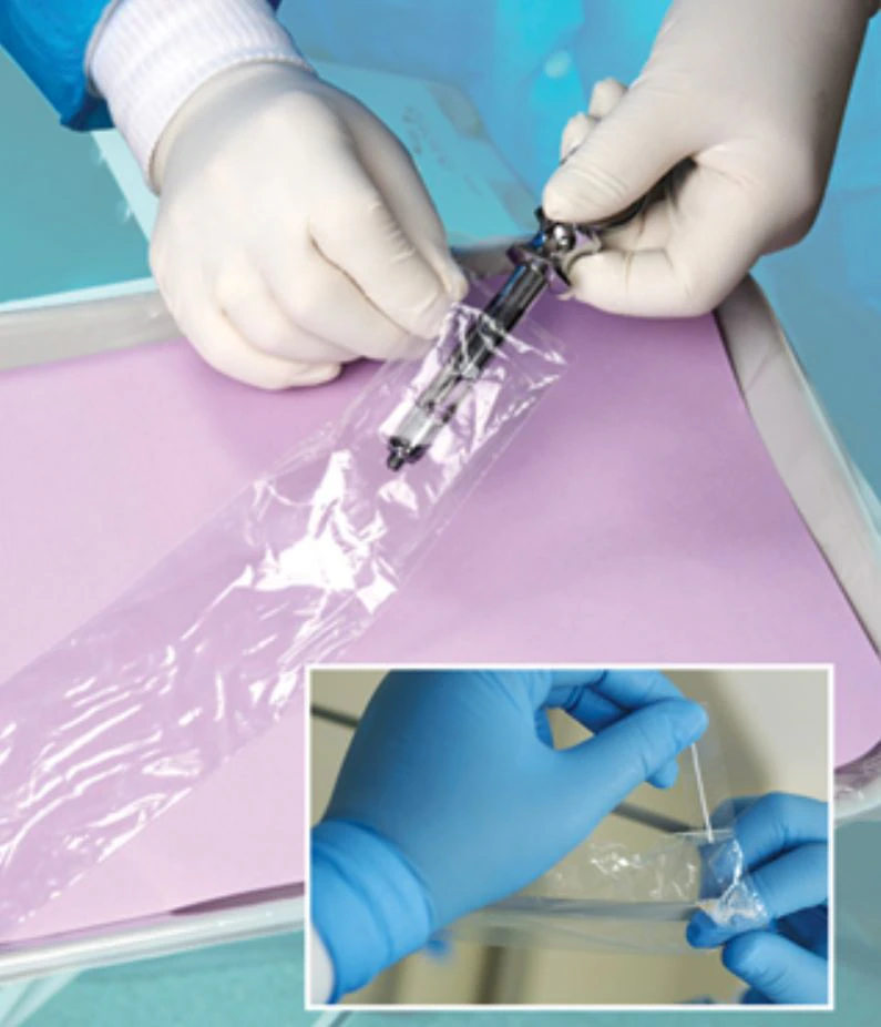 Crosstex Syringe Sleeves with Opening, Clear, 2.5" x 10", 500/Box, BCSSO
