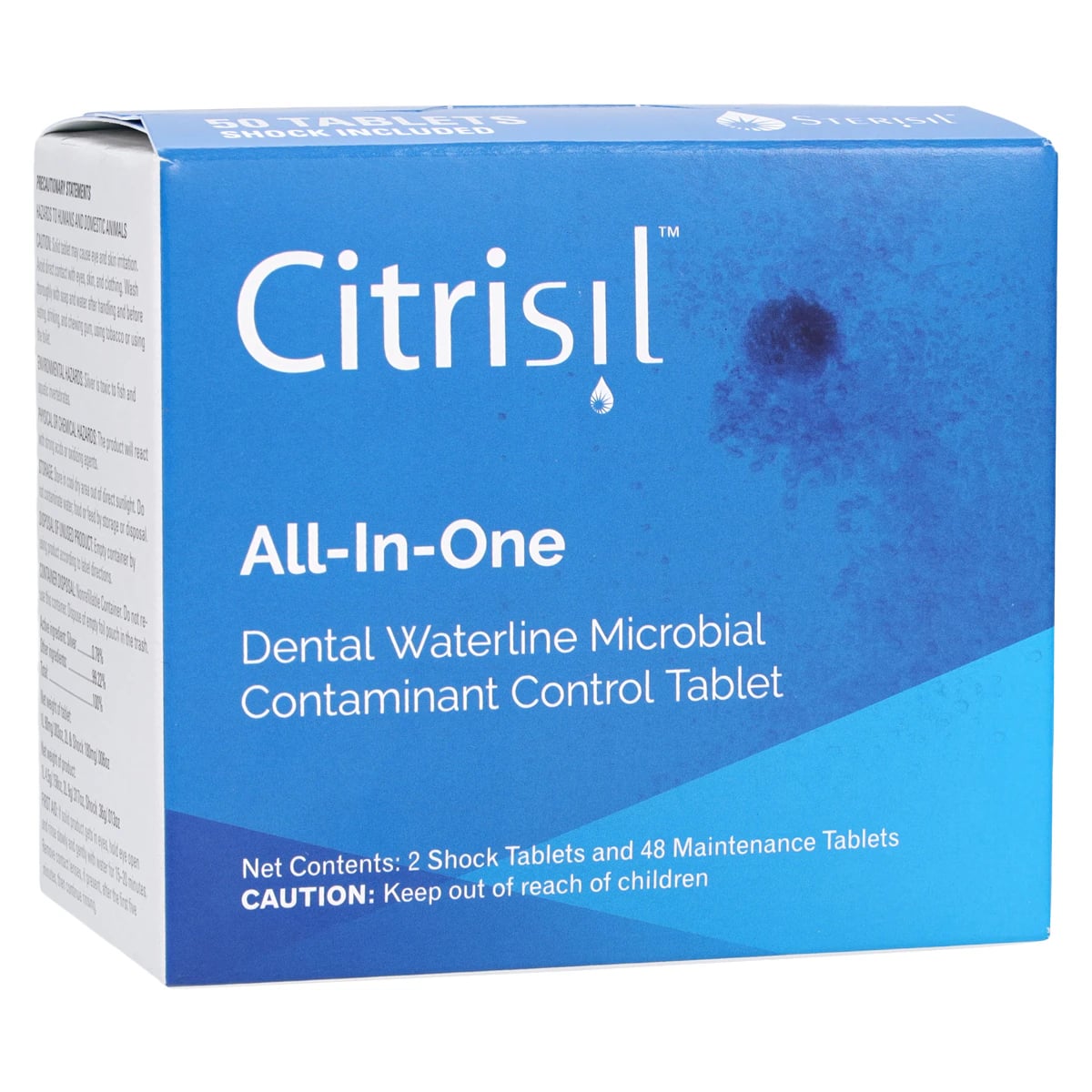 Citrisil Blue Waterline Maintenance Tablets for 2L Bottles, 48 Maintenance + 2 Shock Tablets, 50/Box
