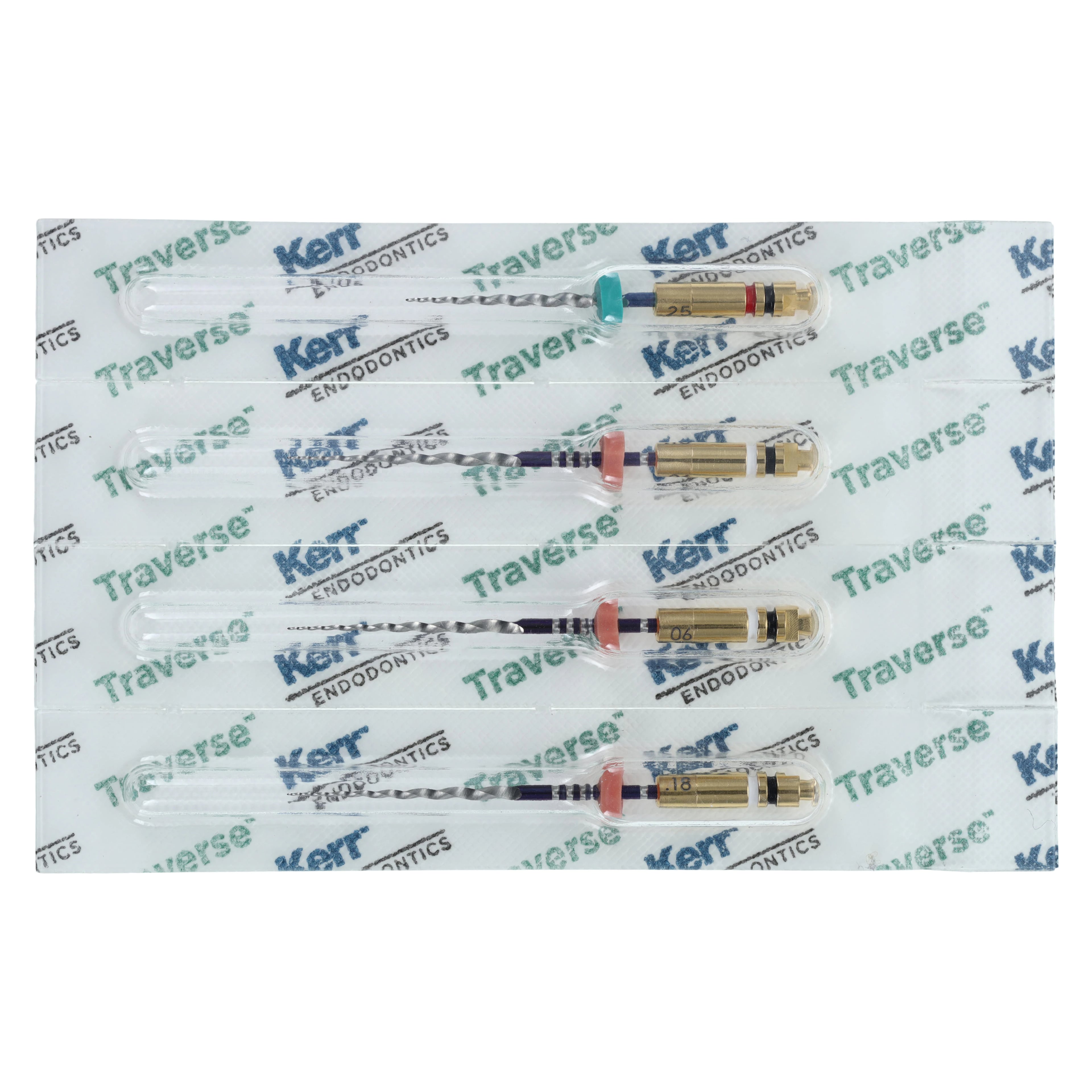 Traverse™ Rotary Orifice Opener and Glide Path Files, Taper .06, Tip Size .18, 25mm, 4/Pkg, 818-2192