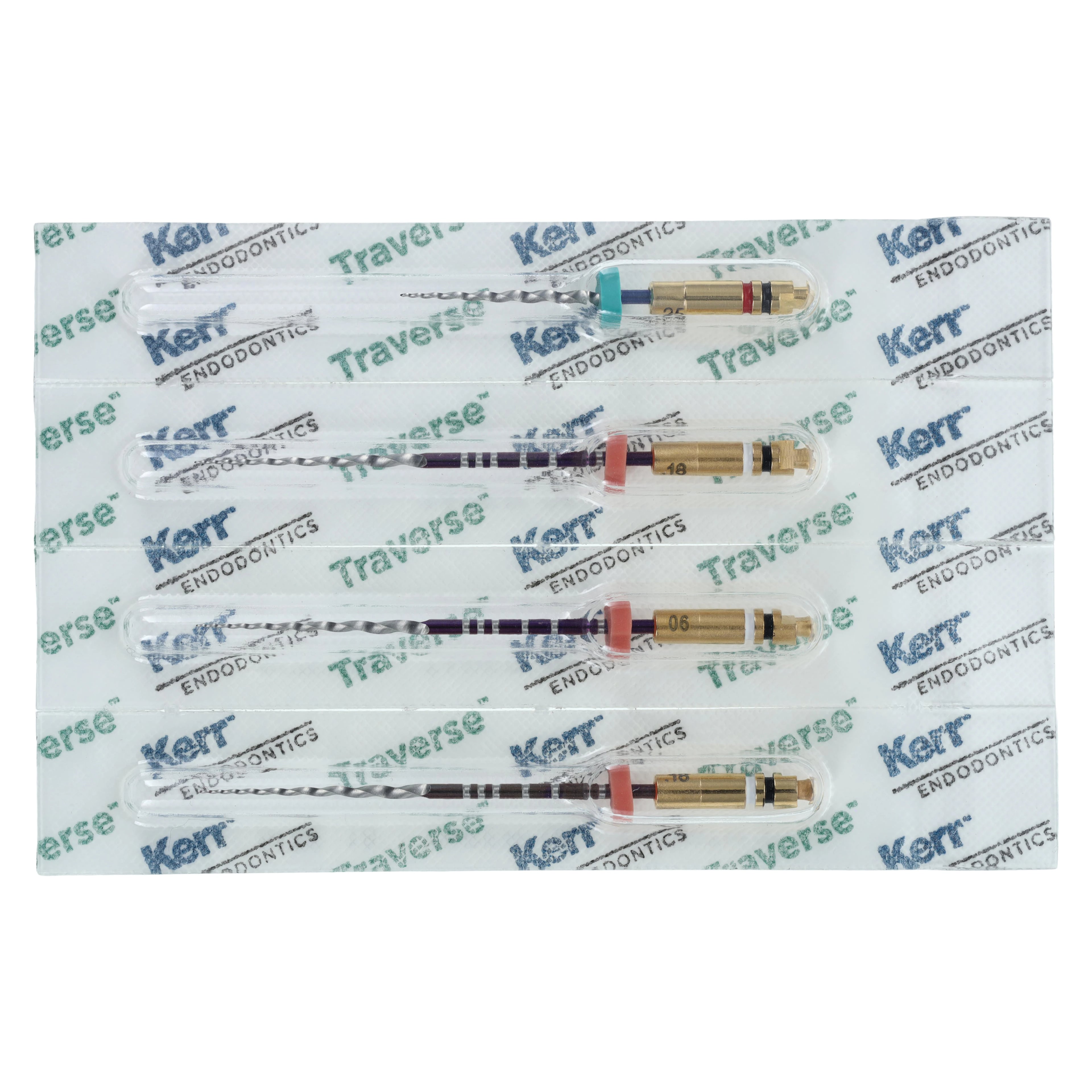 Kerr Traverse Rotary Orifice Opener & Glide Path Files, Taper .06, Tip Size .18, 31mm, 4/Pkg, 818-2193