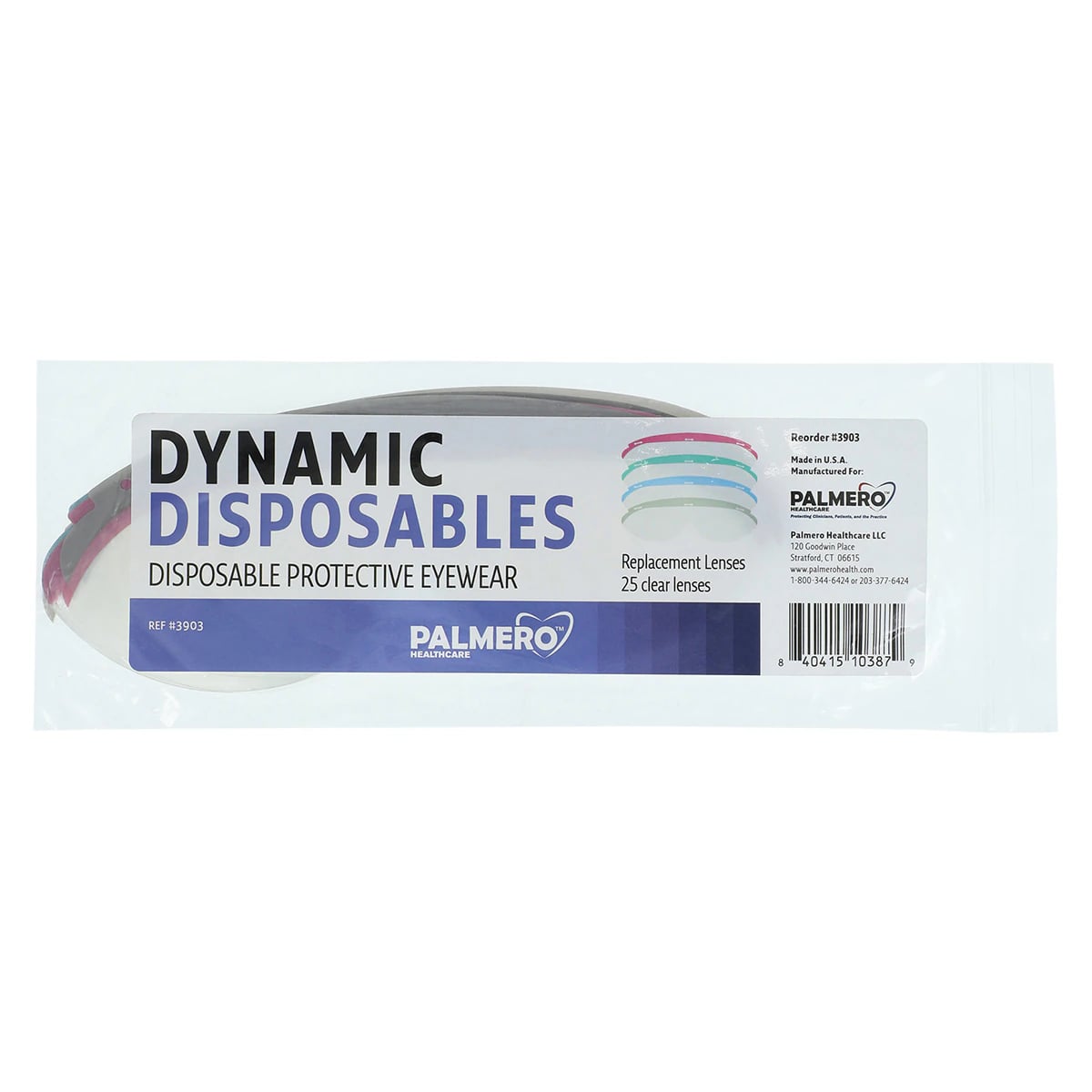 Dynamic Disposables Safety Eyewear Replacement Lens, Clear, 25/Pk, 3903