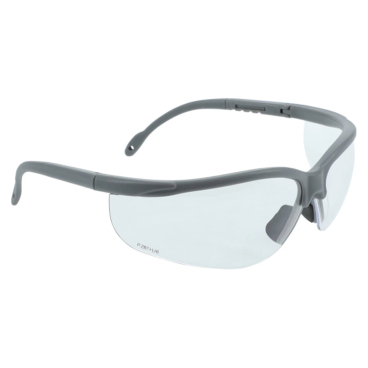 Palmero ProVision Sphere-X Wrap Safety Eyewear, Clear Lens, Platinum Frame, Adjustable Arms, 1 Pair, 3708