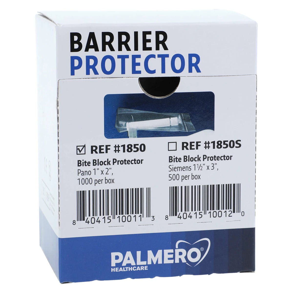 Palmero Bite Block Protector for Panoramic X-Ray Machine, 1" x 2", Clear, Latex-Free, 1000/Pk, 1850