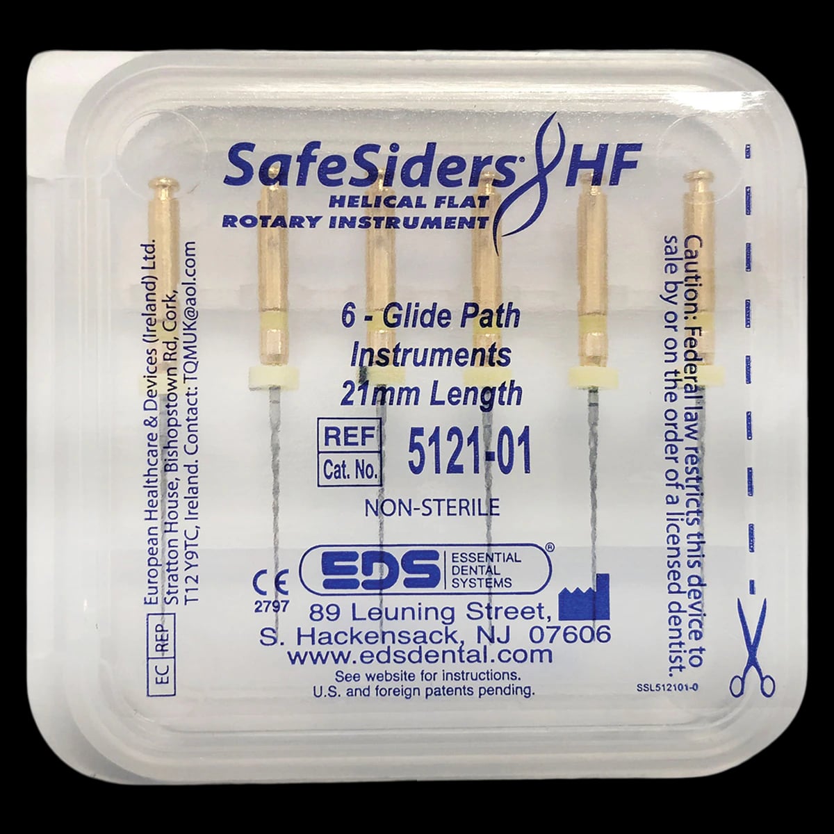 SafeSider HF Glidepath Endo Rotary Instrument, 21mm, Size #20, 0.02 Taper, 6/Pk, 5121-01
