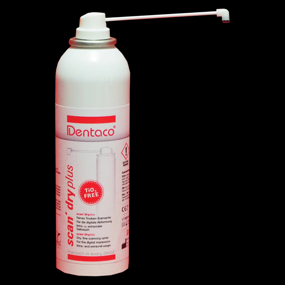 Scan Dry Plus Intraoral Scanning Spray, 200 mL Can with 2 Tips