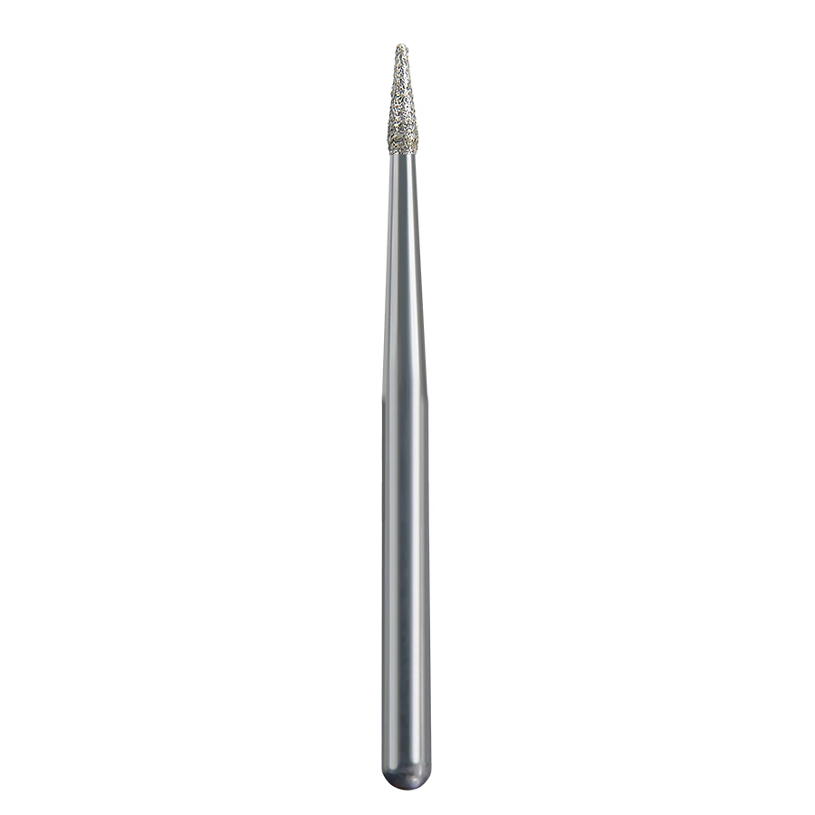 Spring Health Products #201.3 Fine Needle Diamond Bur, FG Friction Grip, 0.8mm Diameter, 3.0mm Length, Single-Use, 25/Pack, 889-008