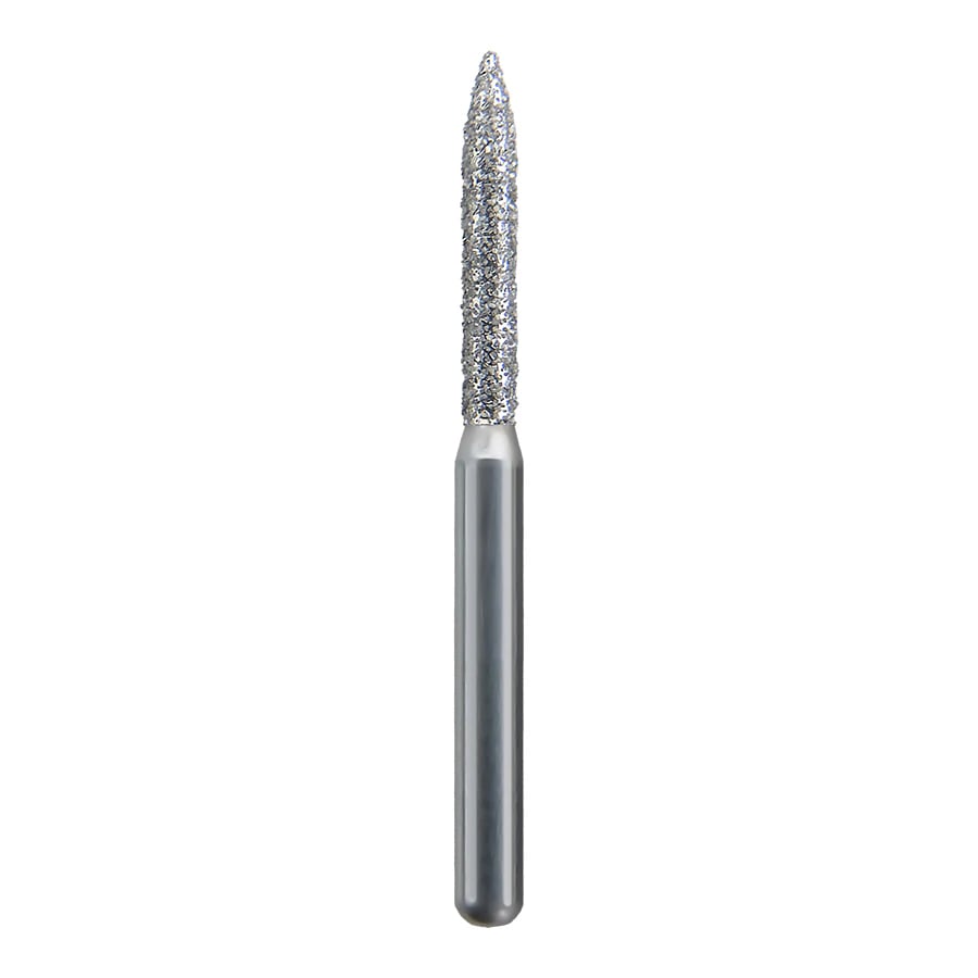 Spring Health Products FG Diamond Bur, Coarse, Flame, 863-014, Single-Use, 25/Pkg, 265.8C25