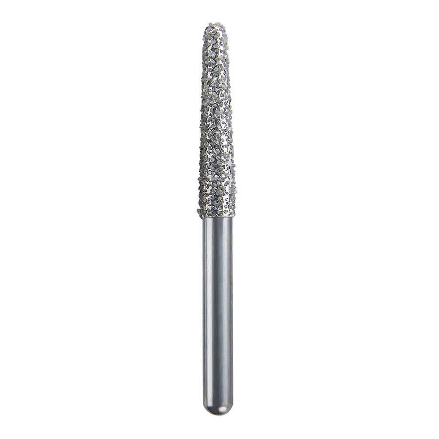 Spring Health Products Round End Taper FG Diamond Bur, Super Coarse, 856-018, Friction Grip, Single-Use, 25/Pkg, 773.9SC25