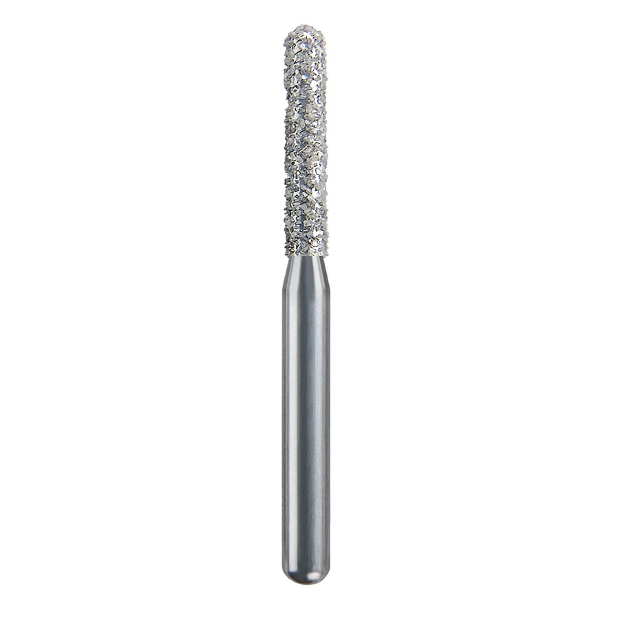 Spring Health Products Round End Cylinder FG Diamond Bur, Super Coarse, Single-Use, 881-014, 25/Pack