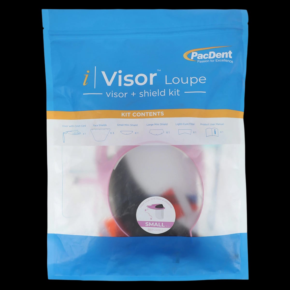 iVisor™ Pink Loupe Visor and Shield Kit, Small (8cm), Reusable, 1/Each