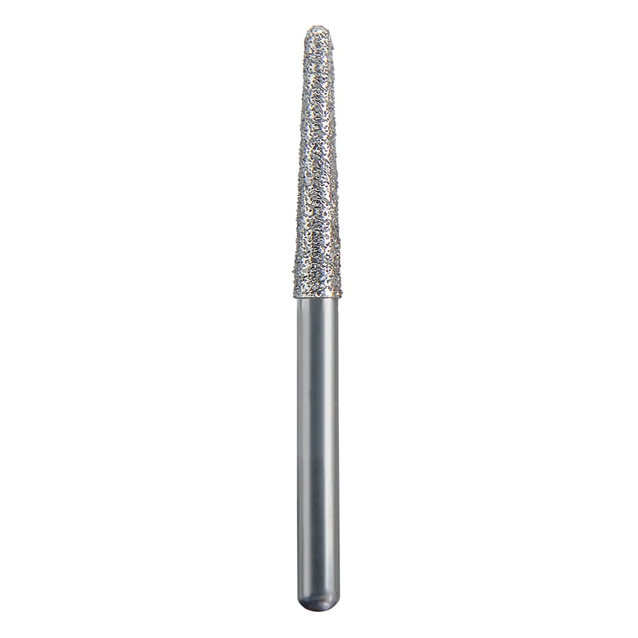 Spring Health Products Coarse Round End Taper Diamond Bur, FG, 850-018, Single-Use, 25/Pack, #772.10C25