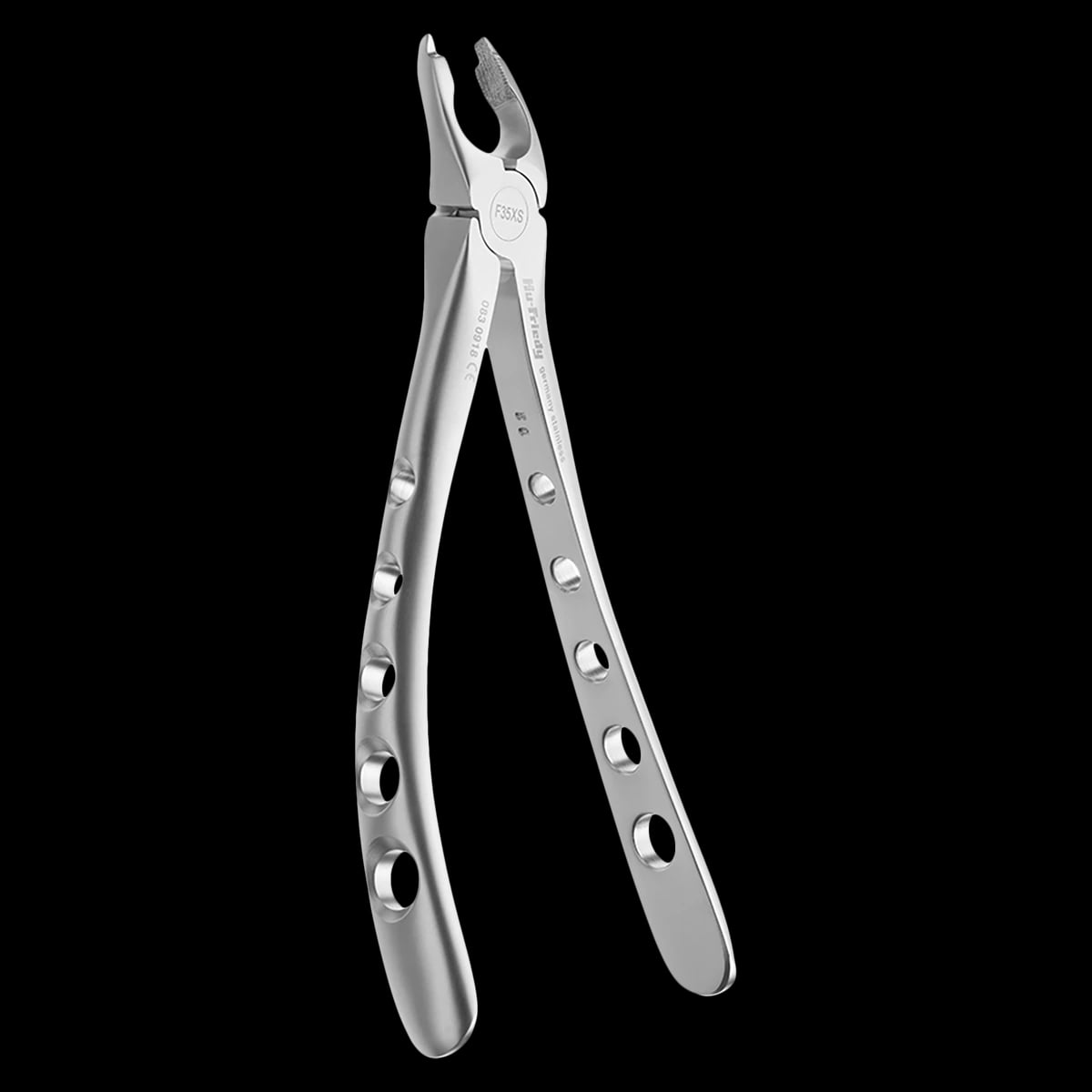 Hu-Friedy Atraumair #35 Diamond-Dusted Extraction Forceps, Upper Canine/Premolars, Serrated, F35XSD