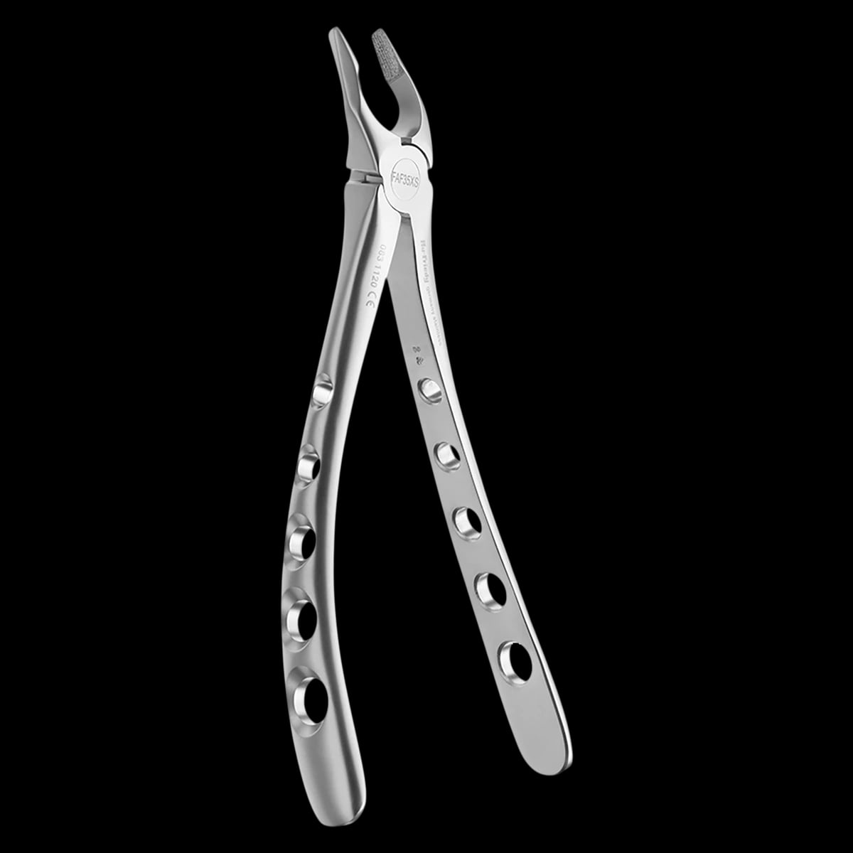 Hu-Friedy Atraumair #35 Apical Extraction Forceps, Upper Canines/Premolars, Diamond Dusted, Serrated, FAF35XSD