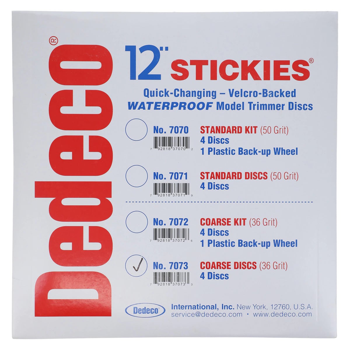 Stickies Velcro-Backed Model Trimmer Discs, Coarse 36 Grit, 12", 4/Box