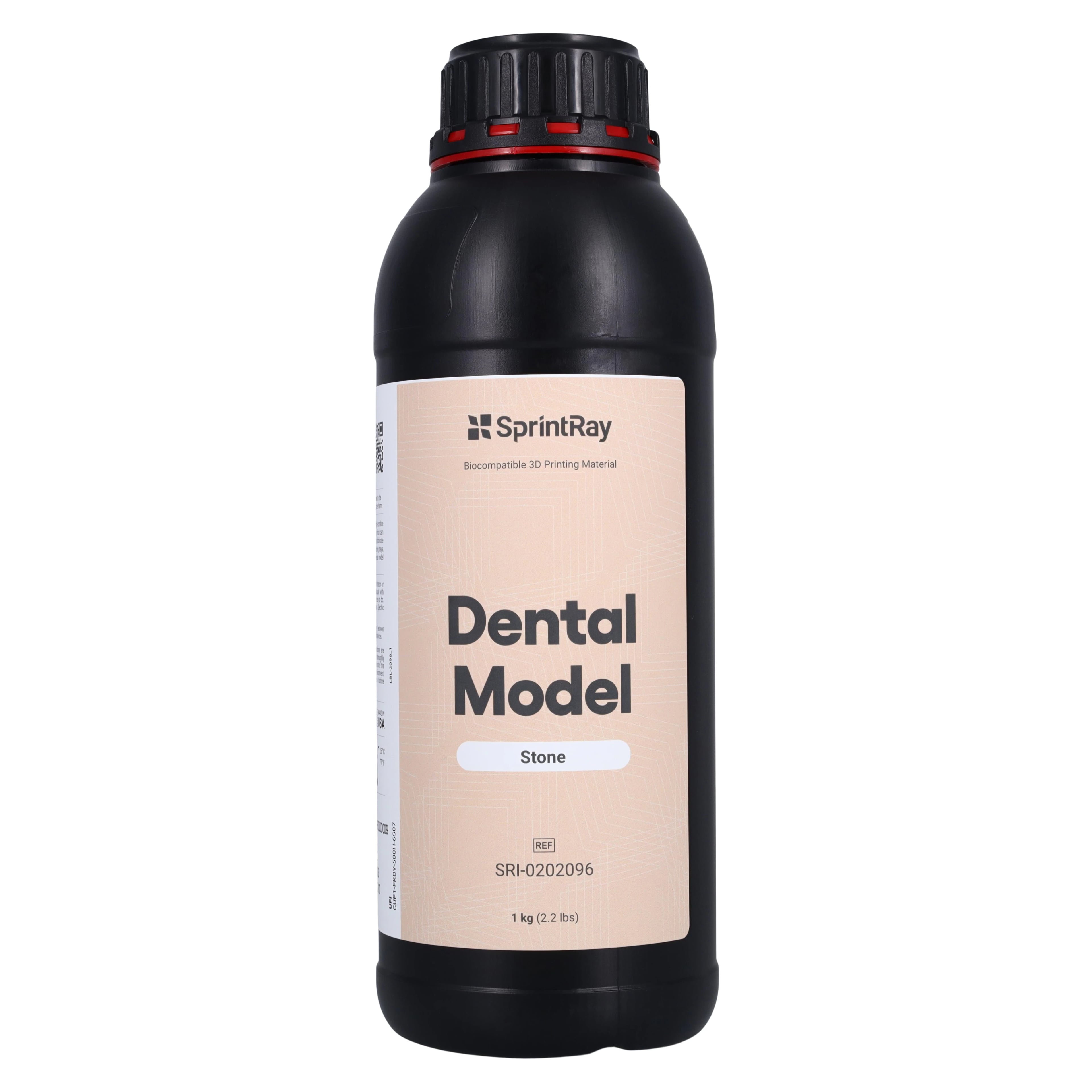 SprintRay Dental Model 3D Printing Resin, Stone Shade, 1 kg Bottle, SRI-0202096