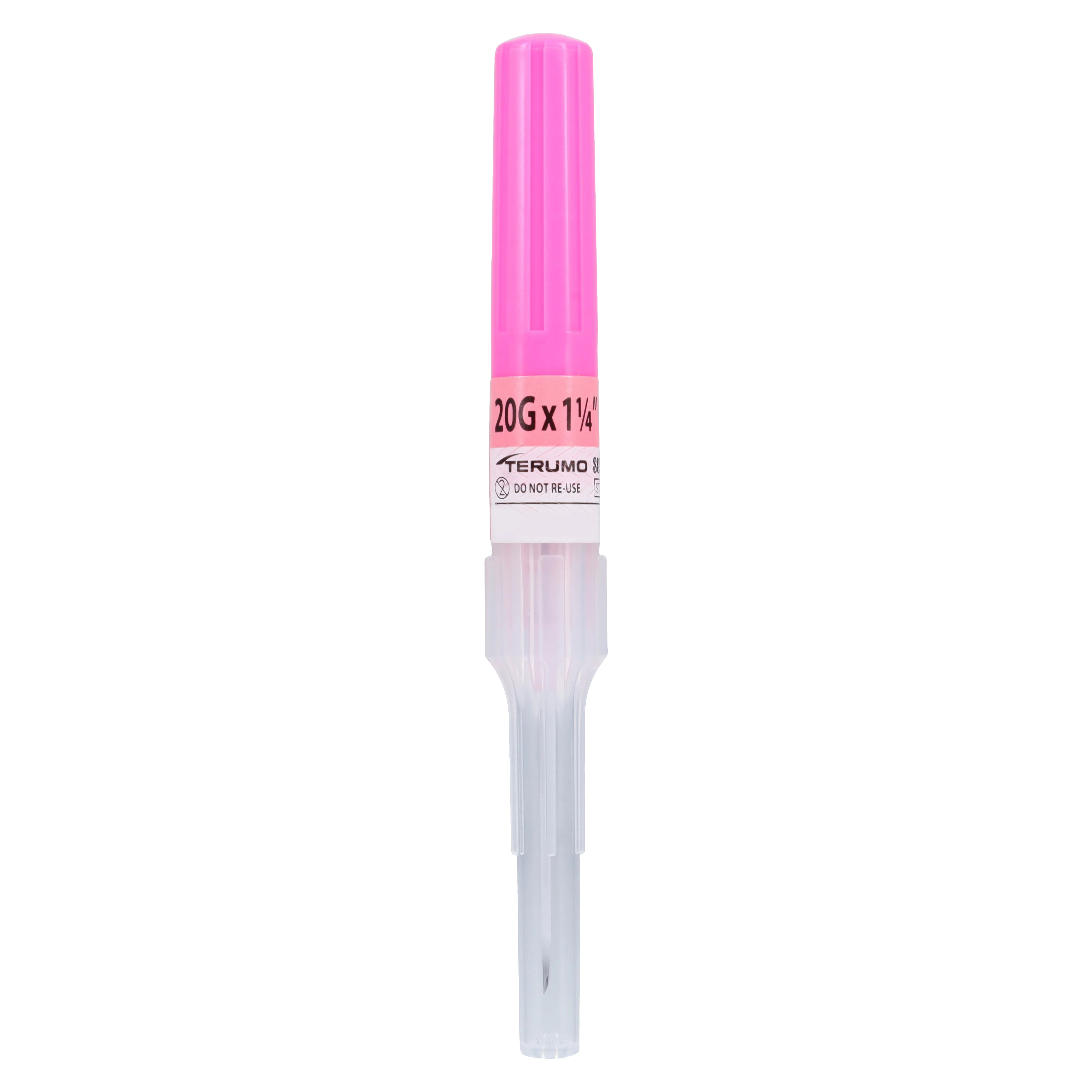 Surflo ETFE IV Catheter, 20 Gauge x 1-1/4", Pink, 50/Box, SROX2032CA