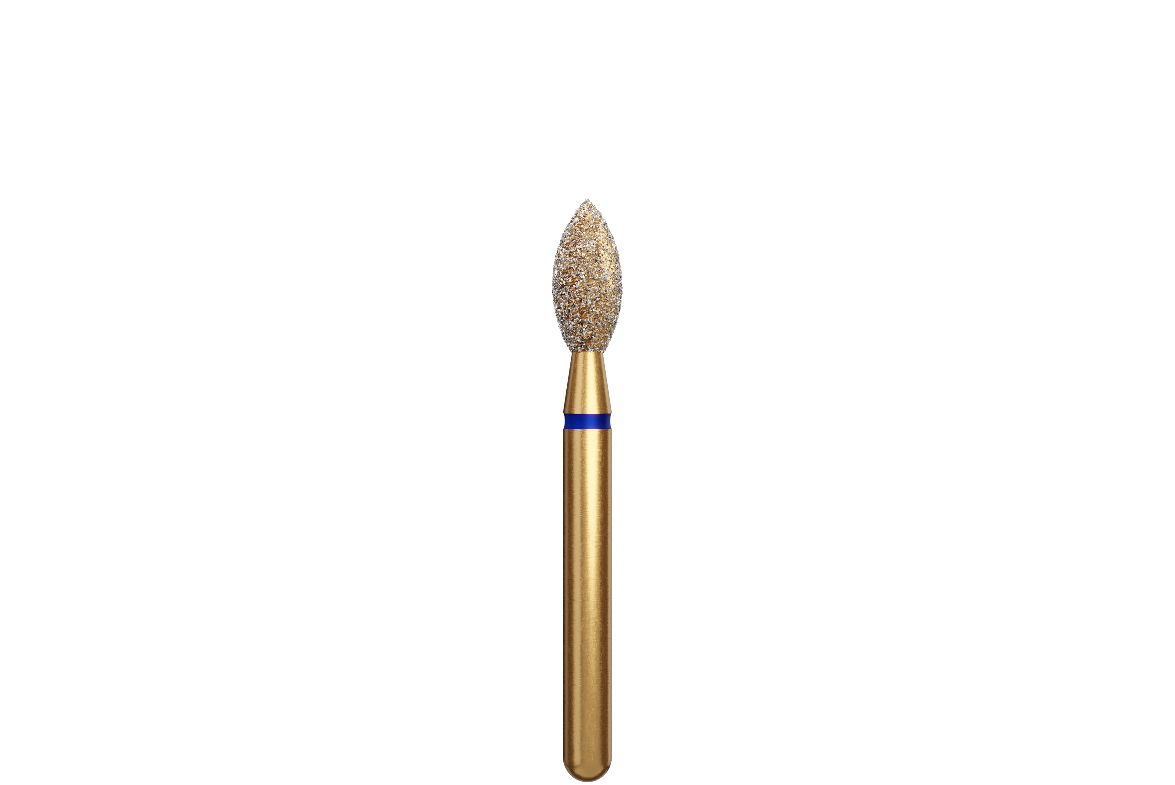 Alpen Diamond Bur, FG, Pointed Football (Bud), Medium Grit, Blue, #368-023M, 2.3 mm Head, 5 mm Head Length, 5/Pk, 60031777