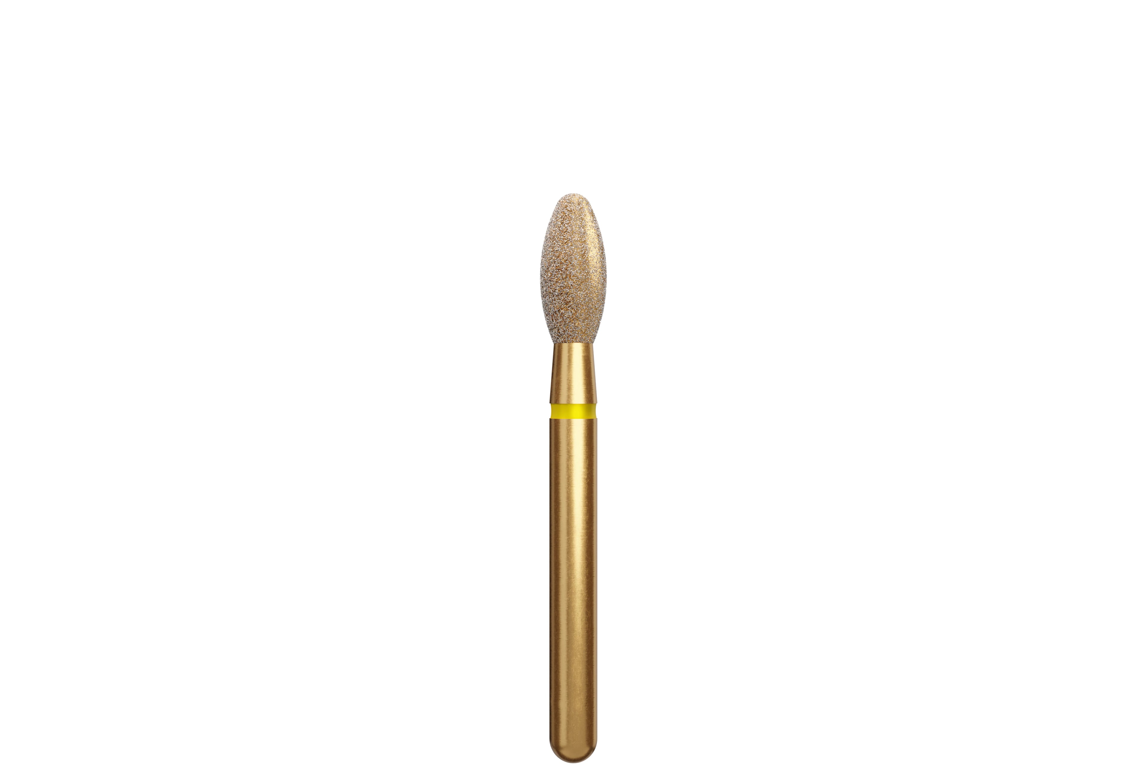 Alpen Diamond Bur, FG, Egg/Football, Extra Fine, Yellow, #379-023EF, 2.3 mm Head, 5 mm Head Length, 5/Pk, 60031797