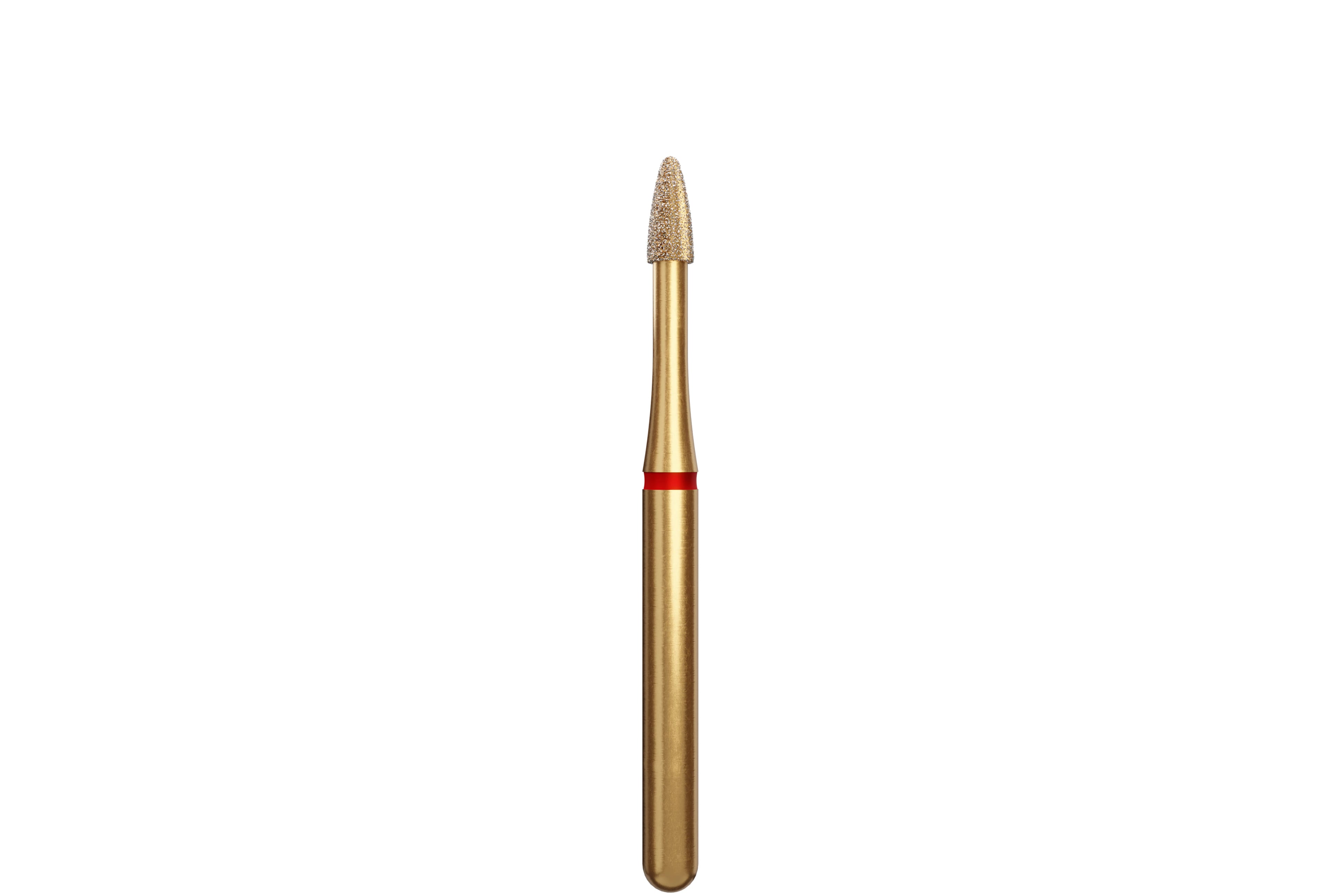 Coltene Alpen Multi-Use Multilayer Diamond Bur, FG, Fine, Football/Bullet, #390-014, 1.4 mm Head Diameter, 3 mm Head Length, 5/Pkg