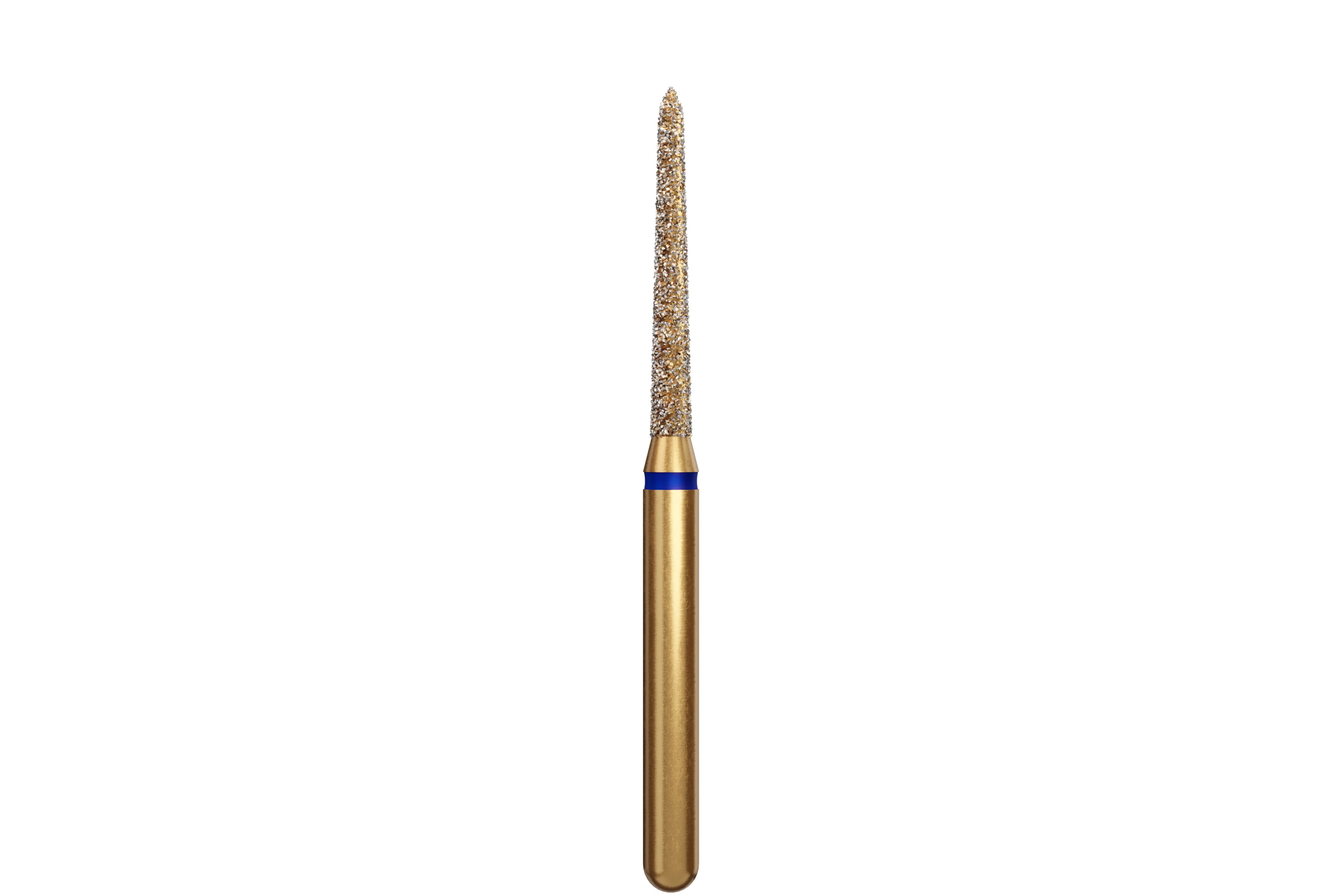 Alpen Multi-Use Diamond Bur, FG, Tapered Torpedo/Curettage, Medium Grit, #879K-014, 1.4 mm Head Diameter, 10 mm Head Length, 5/Pack
