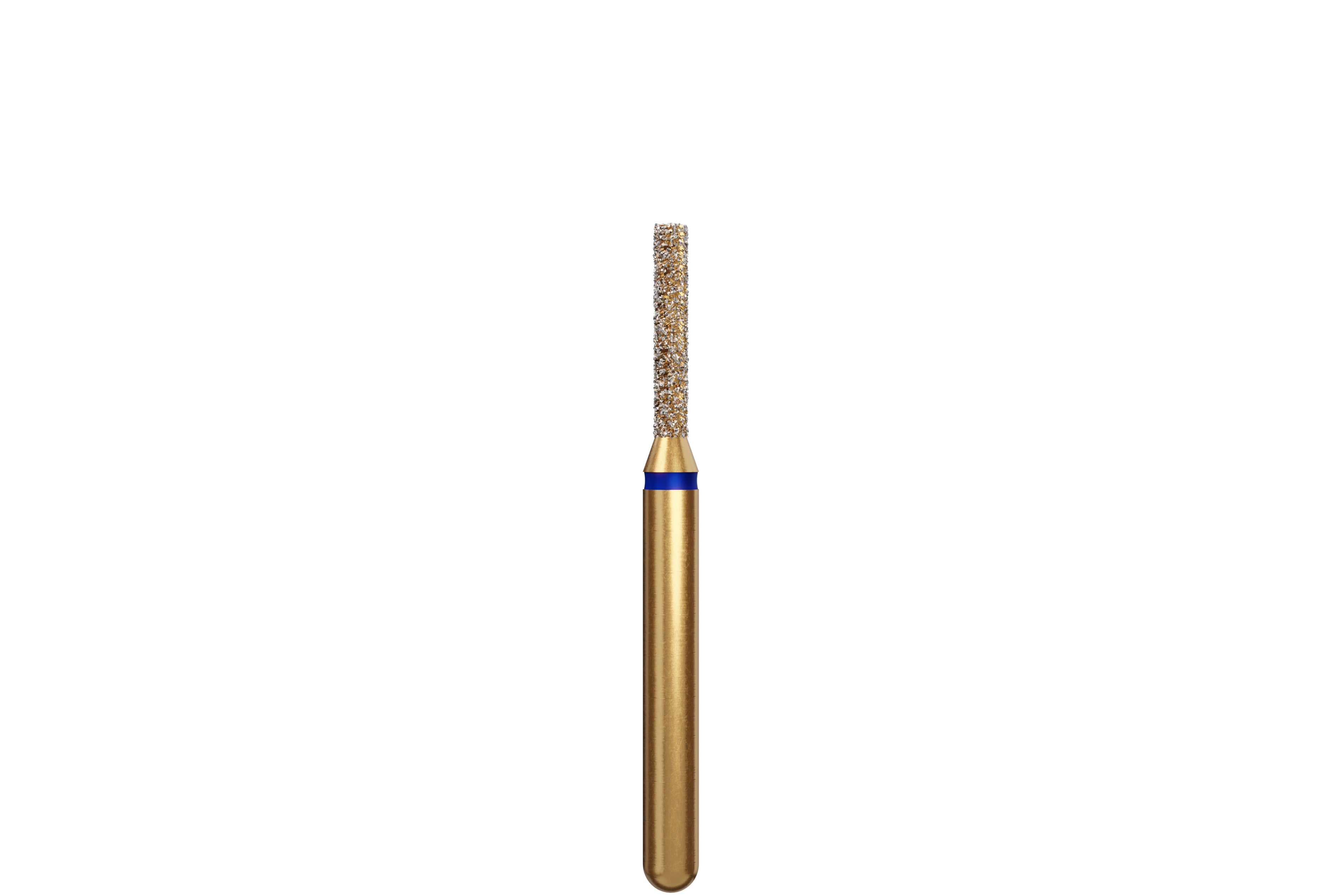 Coltene Alpen Multi-Use Multilayer Diamond Bur, FG, Medium Grit, Flat End Cylinder, #836-012, 1.2 mm Head Diameter, 6 mm Head Length, 5/Pkg