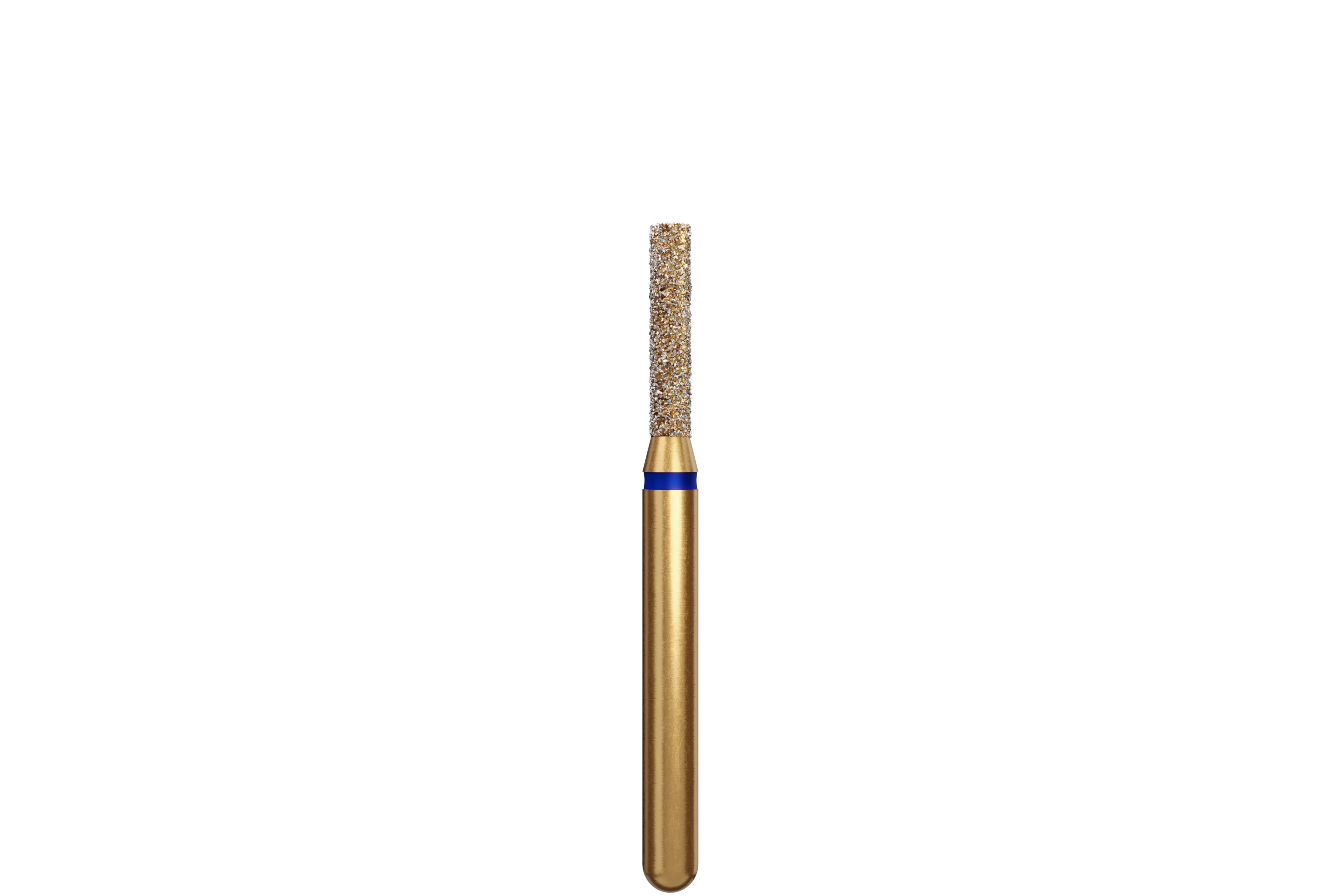 Coltene Alpen Multi-Use Multilayer Diamond Bur, FG, Medium Grit, Flat End Cylinder, #836-014, 1.4 mm Head Diameter, 6 mm Head Length, 5/Pkg