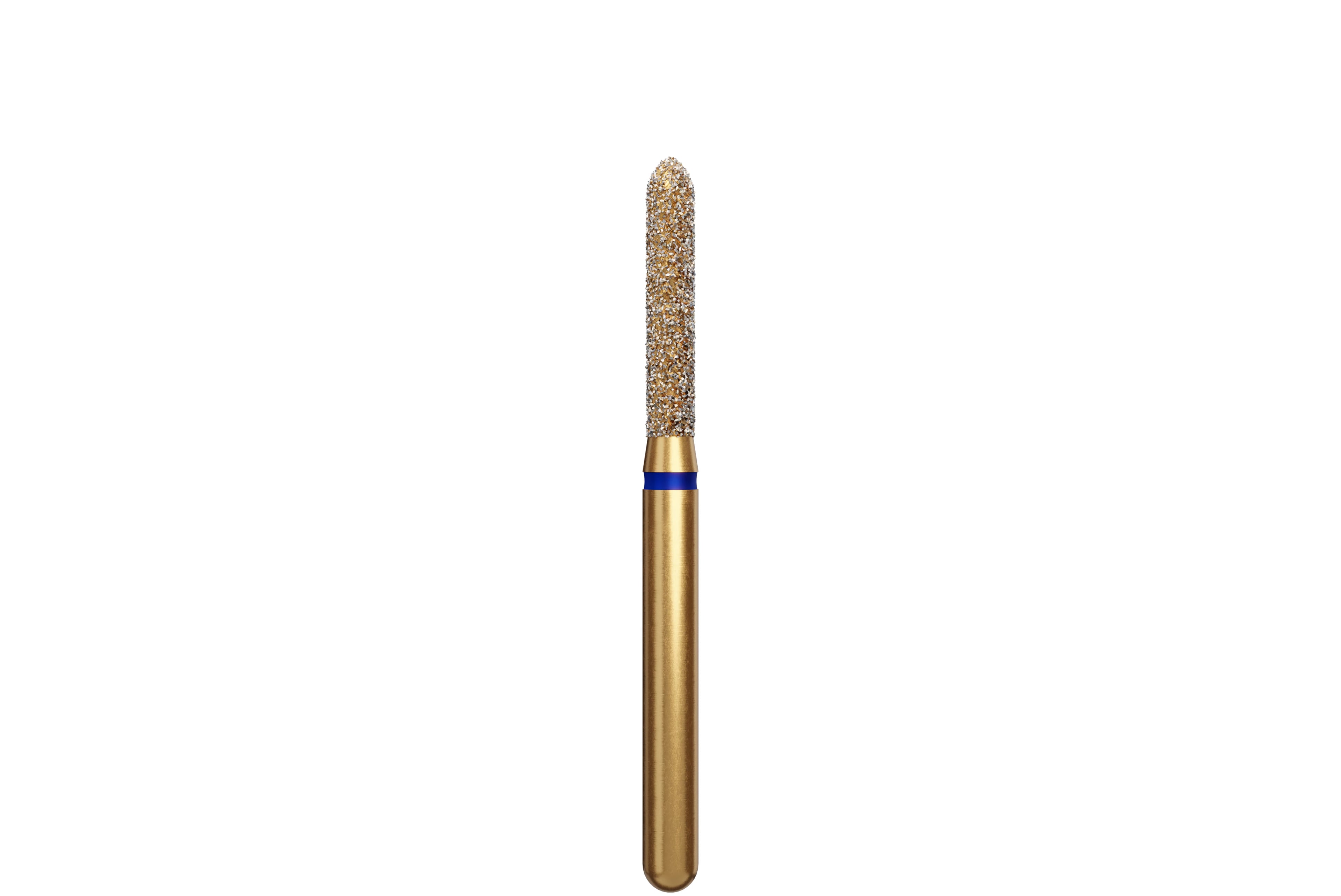 Coltene Alpen Multi-Use Multilayer Diamond Bur, FG, Medium Grit, Beveled Cylinder/Torpedo, #878-016, 1.6 mm Head Diameter, 8 mm Head Length, 5/Pkg