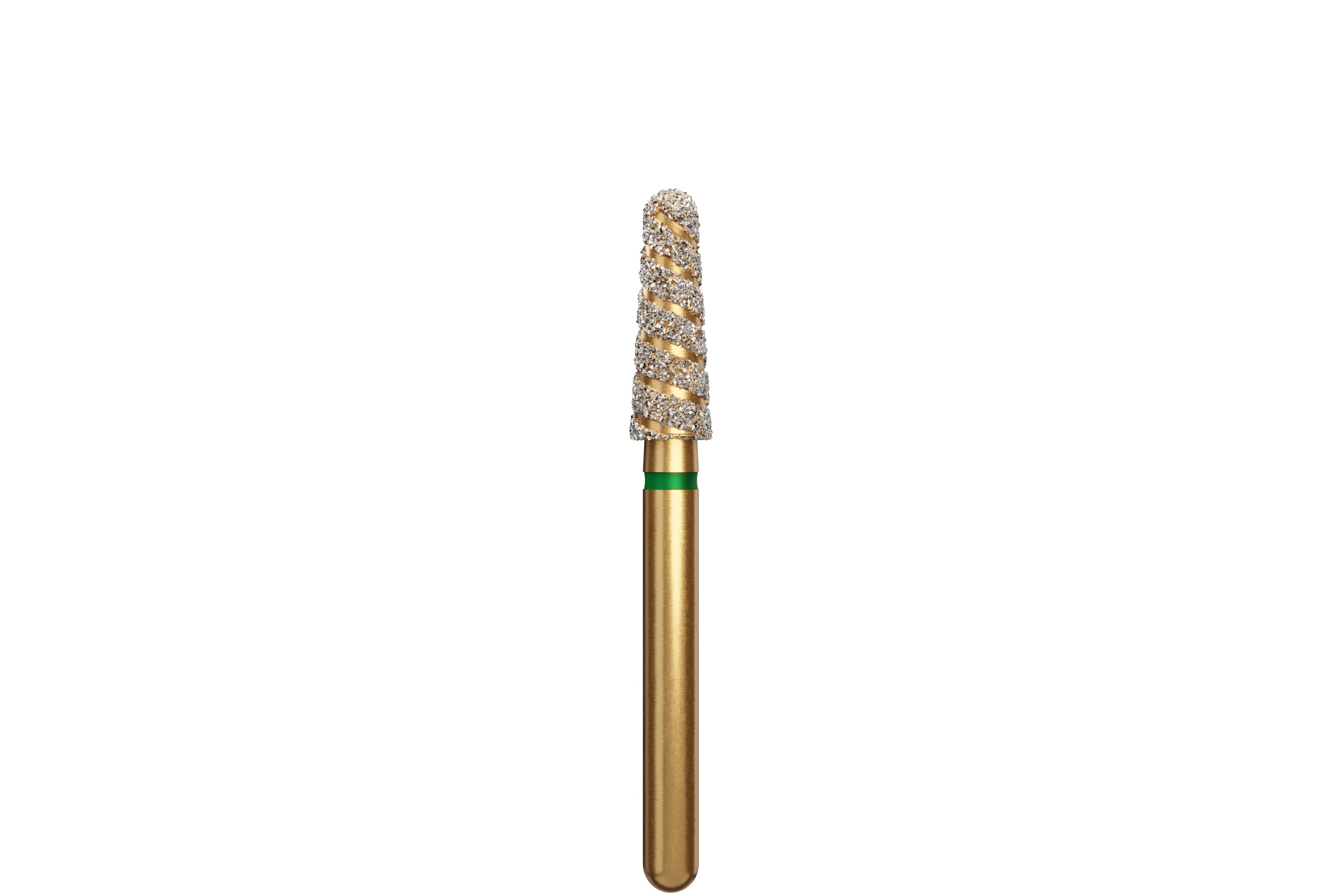 Alpen TurboCut Diamond Bur, FG, Round End Taper, Super Coarse, Black, #856-025SC, 2.5 mm, 5/Pk, 60032373