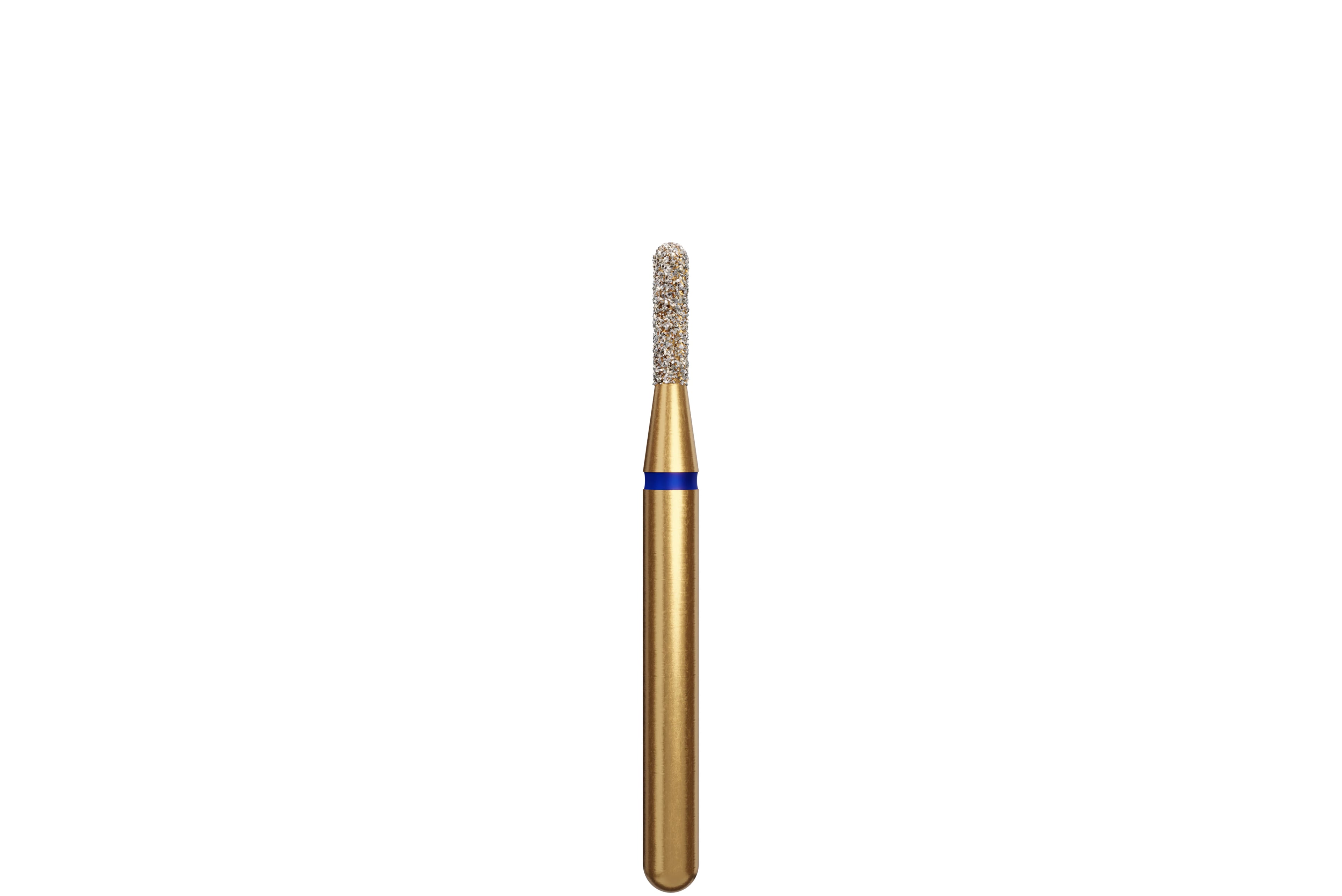 Alpen Diamond Bur, FG, Round End Cylinder, Medium, Blue, #838-012M, 1.2 mm Head, 4 mm Head Length, 5/Pk, 60032077