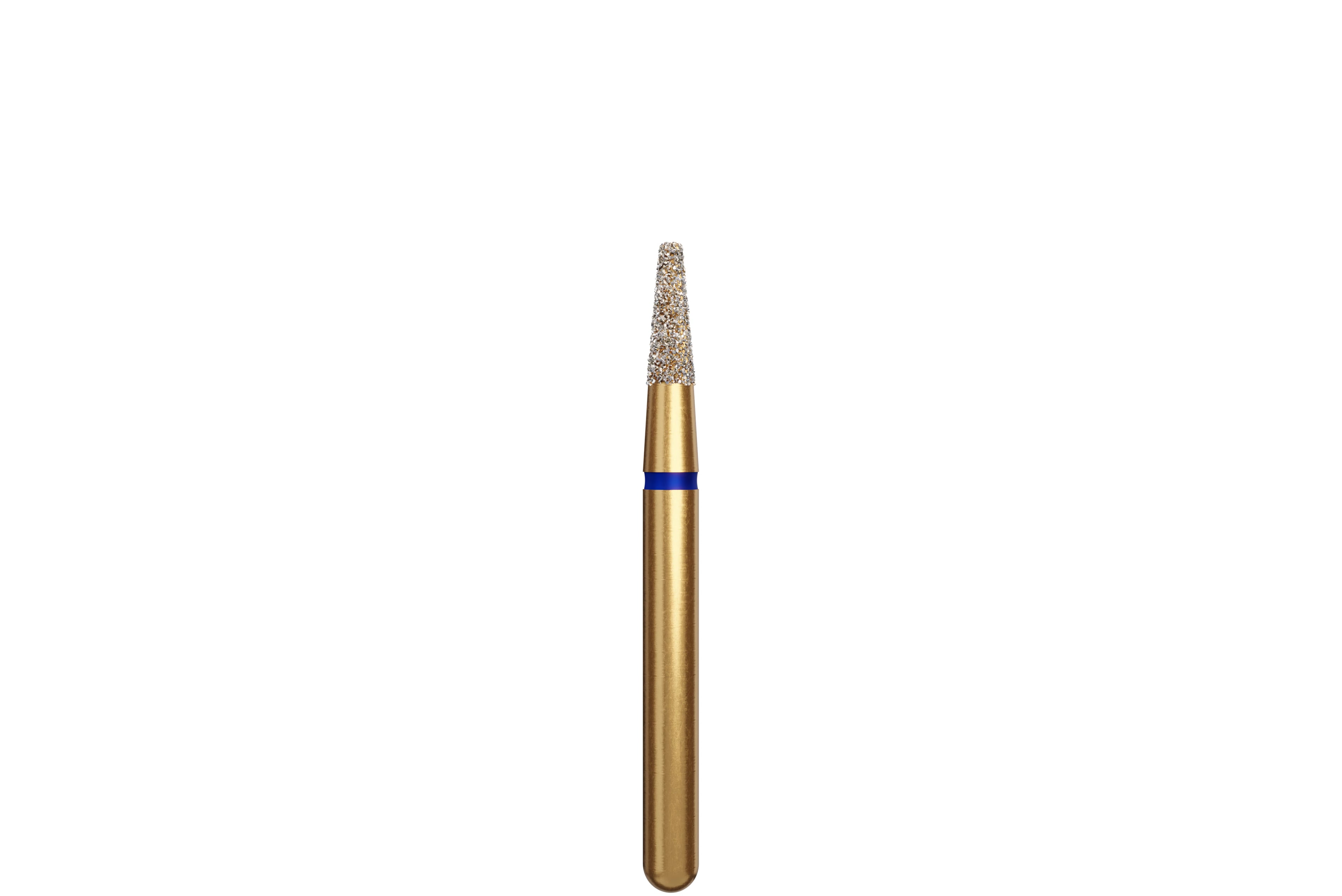 Coltene Alpen Multi-Use Multilayer Diamond Bur, FG, Medium Grit, Rounded Edge Taper, #845R-016, 1.6 mm Head Diameter, 4 mm Head Length, 5/Pkg