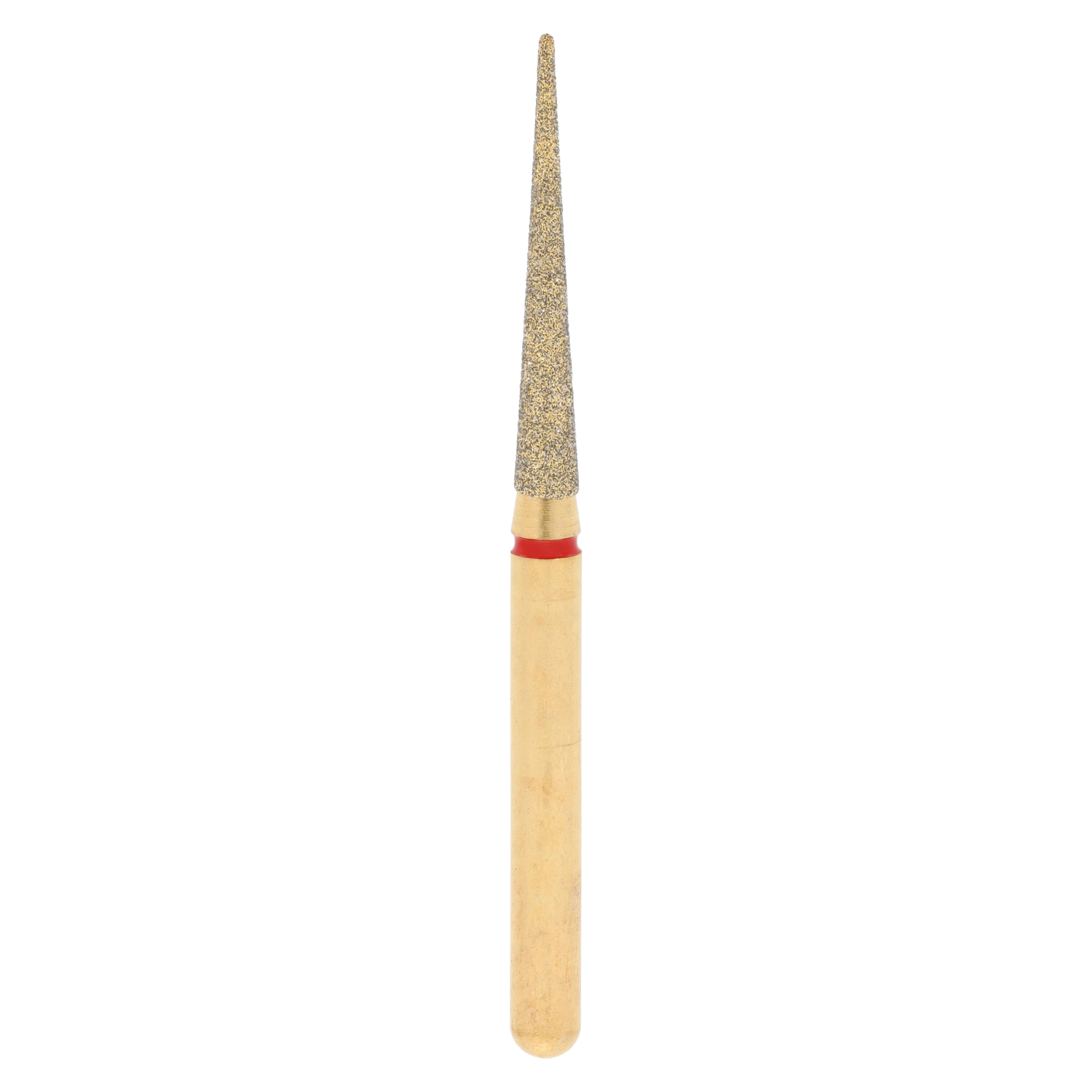 Alpen Diamond Bur, FG, Fine, Red, Needle/Flame #859-014F, 1.4 mm Head, 10 mm Head Length, 5/Pk, 60032411