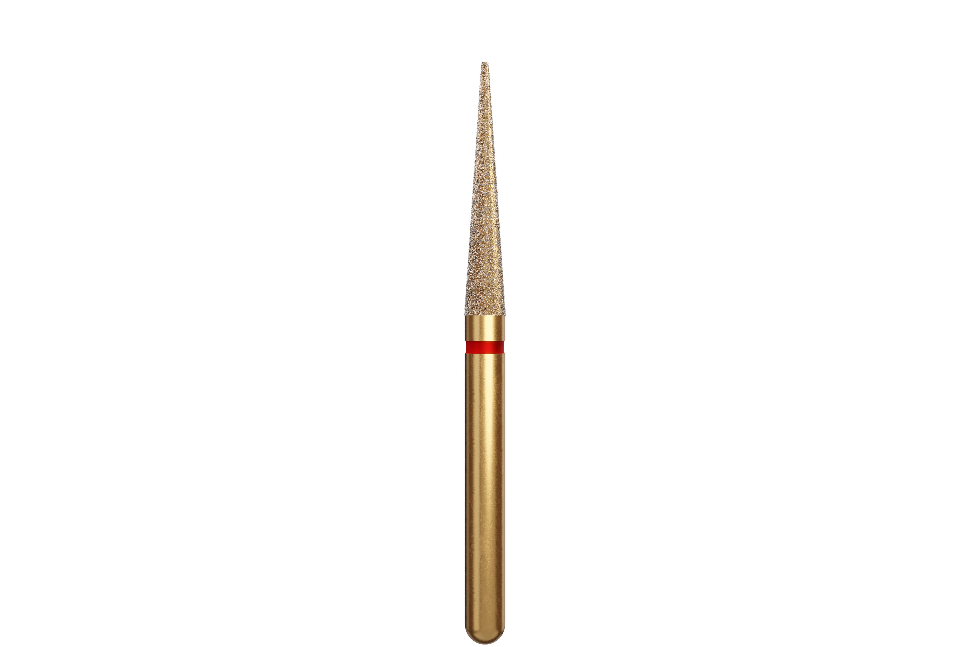 Coltene Alpen Multi-Use Multilayer Diamond Bur, FG, Fine, Flame/Needle, #859-018, 1.8 mm Head Diameter, 10 mm Head Length, 5/Pkg