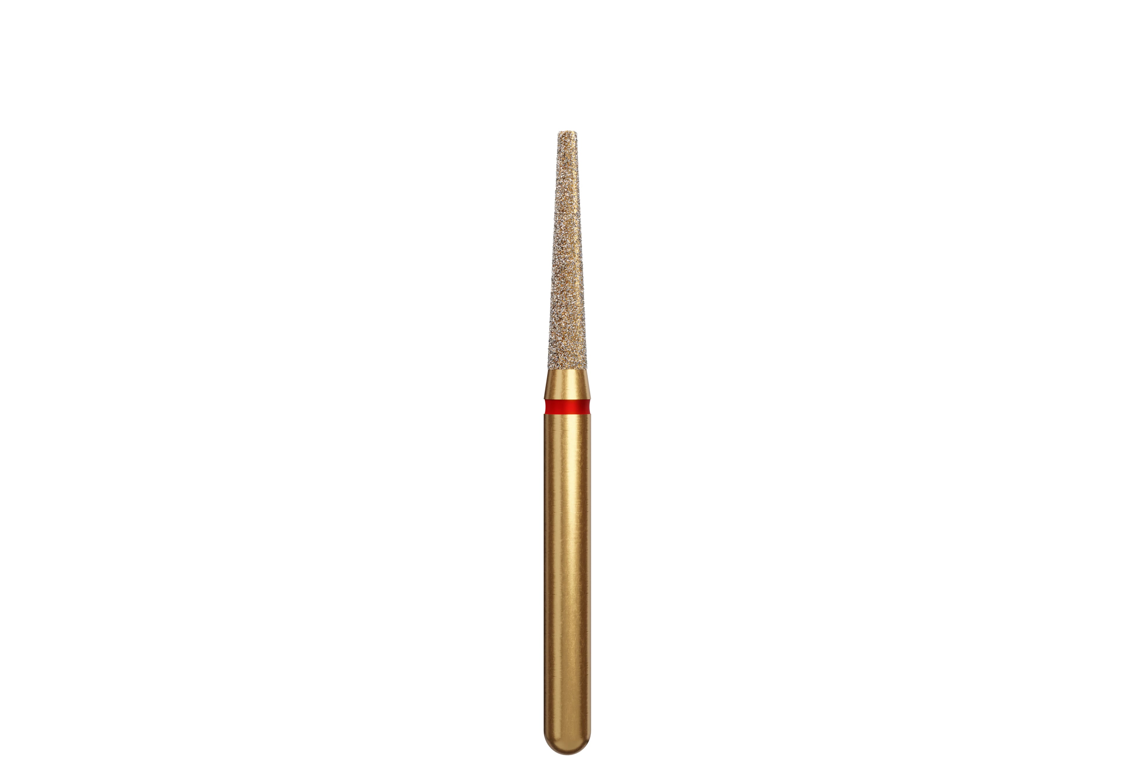 Alpen Multi-Use Multilayer Diamond Bur, Flat End Taper, Fine, Friction Grip (FG), Red, #847-016, 1.6 mm Head Diameter, 8 mm Head Length, 5/Pkg