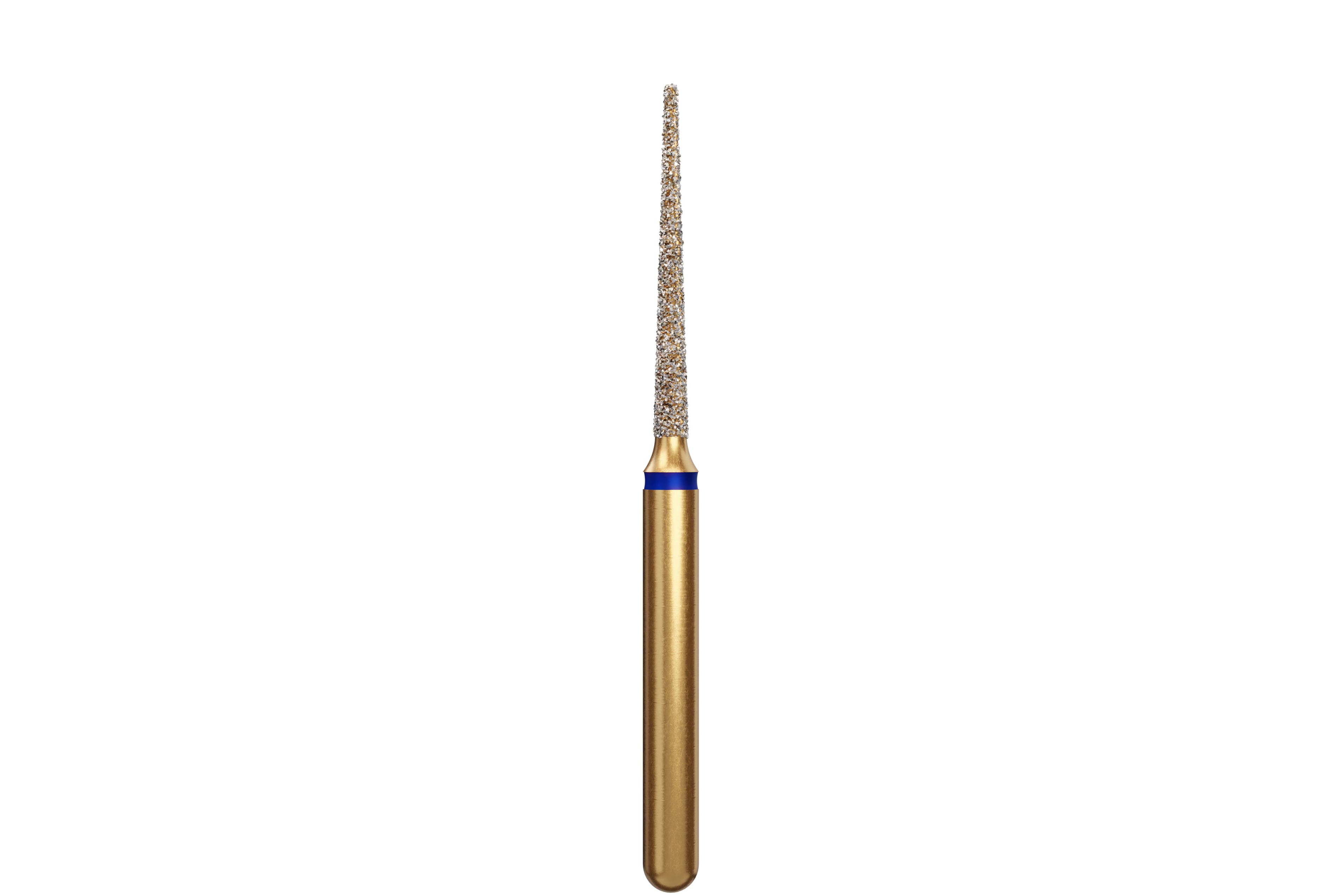 Alpen Diamond Bur, FG, Flat End Taper, Medium, Blue, #848-012M, 1.2 mm Head, 10 mm Head Length, 5/Pk, 60032159