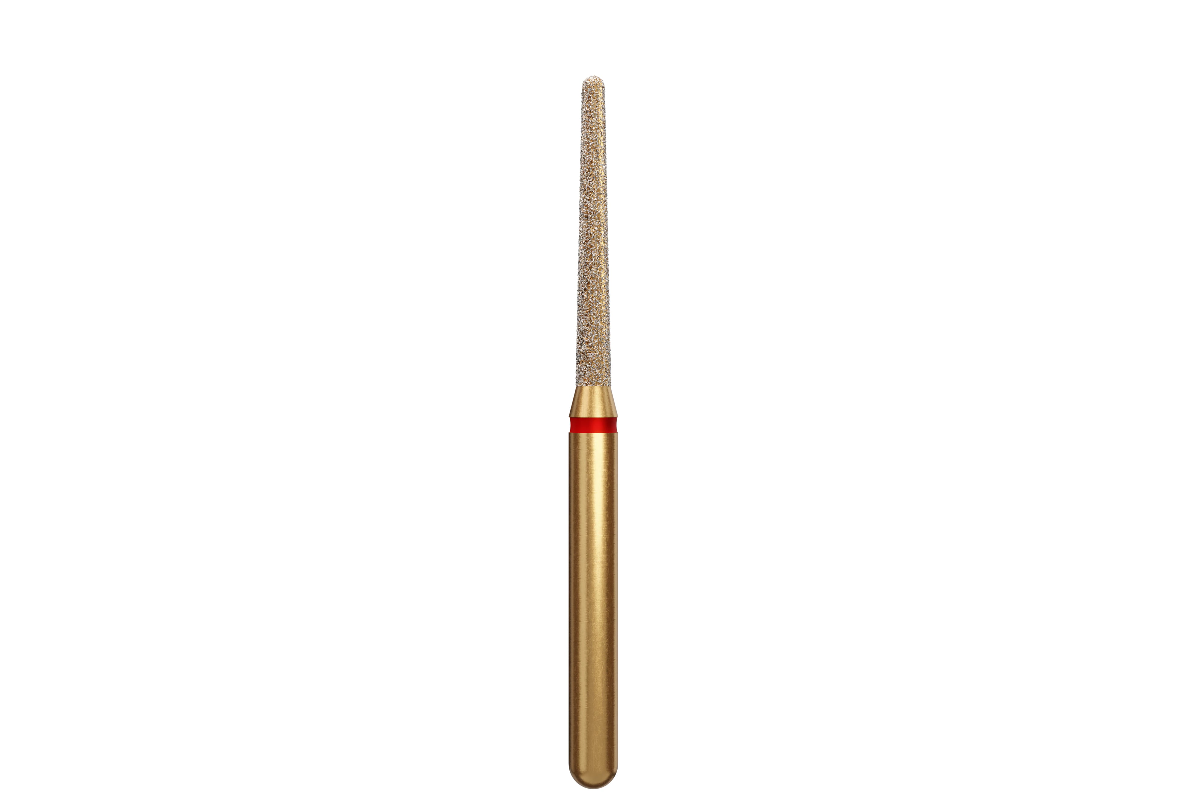 Alpen Diamond Bur, FG, Round End Taper, Fine, Red, #850-014F, 1.4 mm Head, 10 mm Head Length, 5/Pk, 60032201