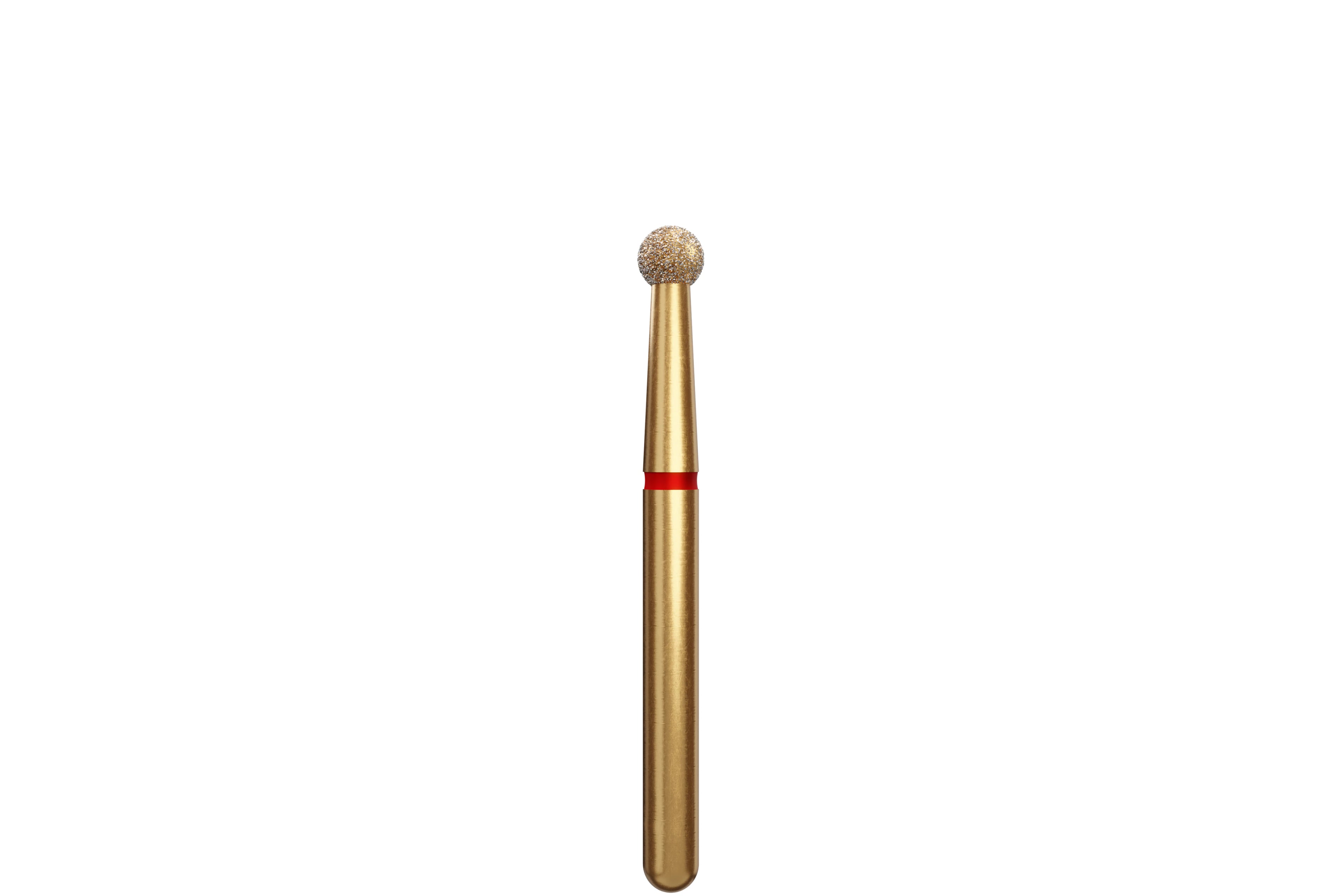 Alpen Diamond Burs, FG, Round, Fine, Red, #801-020F, 2 mm Head, 5/Pk, 60031877