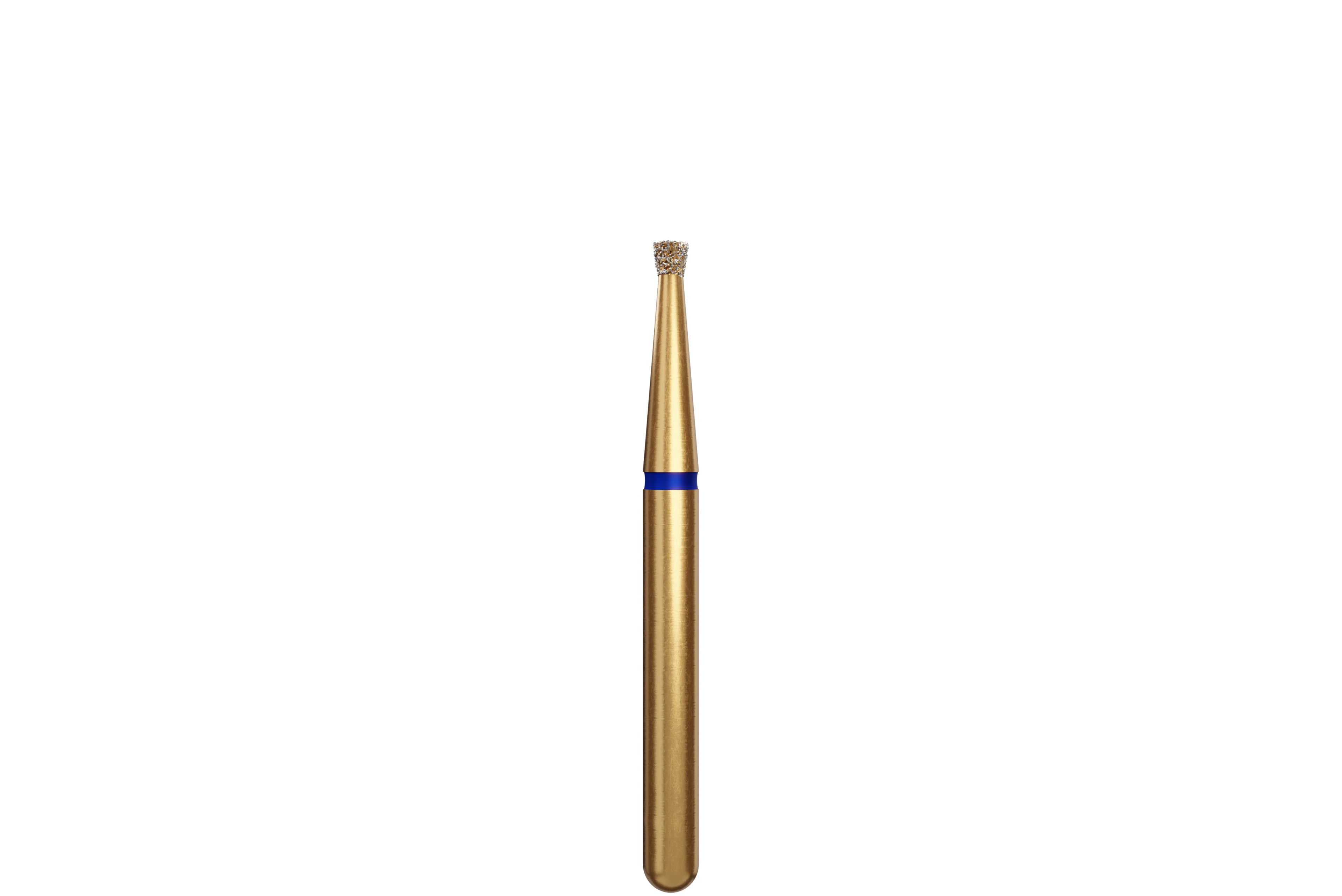 Coltene Alpen Multi-Use Multilayer Diamond Bur, FG, Medium Grit, Inverted Cone, #805-012, 1.2 mm Head Diameter, 0.9 mm Head Length, Blue Ring, 5/Pkg
