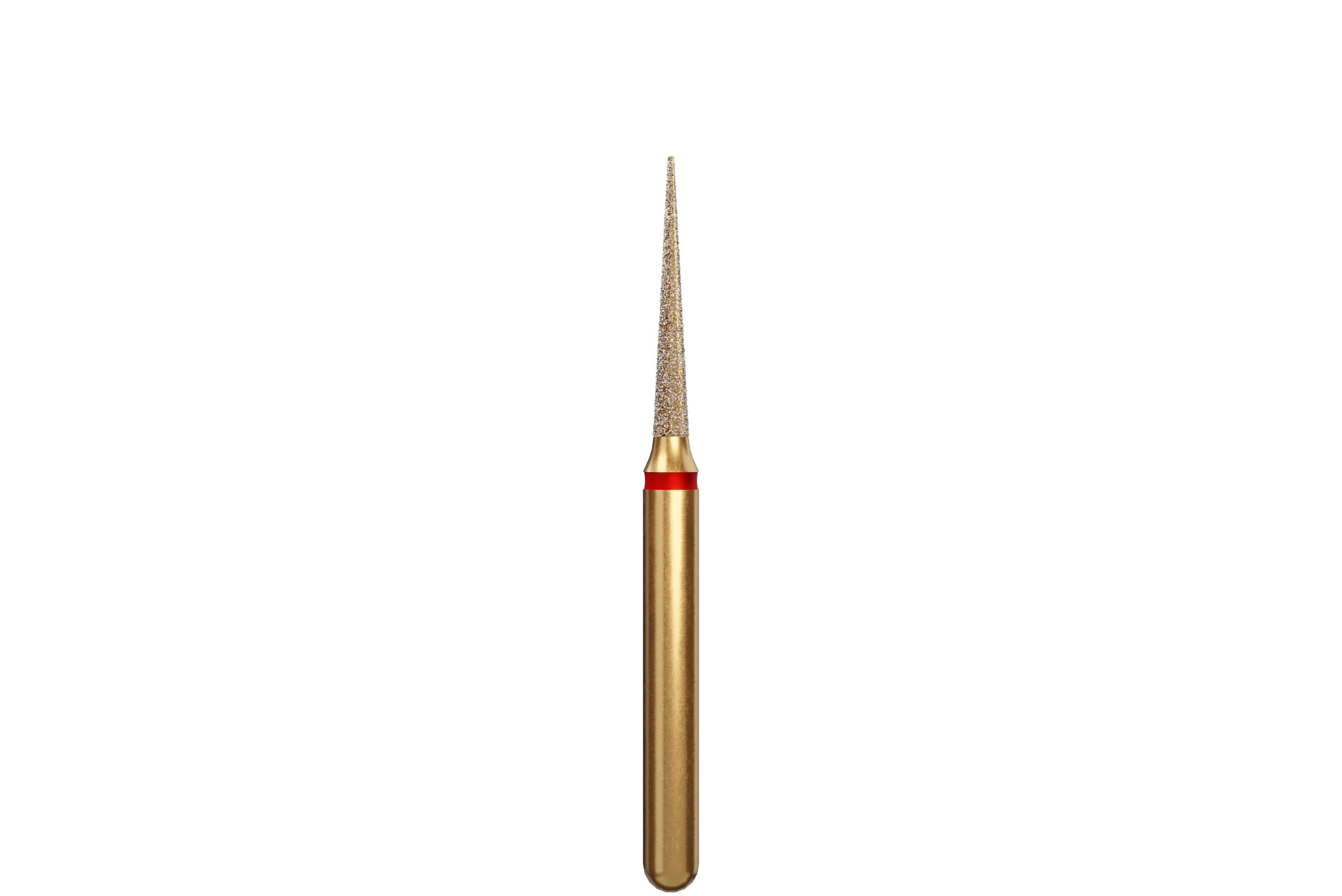 Alpen Diamond Bur, FG, Fine, Flame/Needle, Red, #858-012F, 1.2 mm Head, 8 mm Head Length, 5/Pk, 60032385