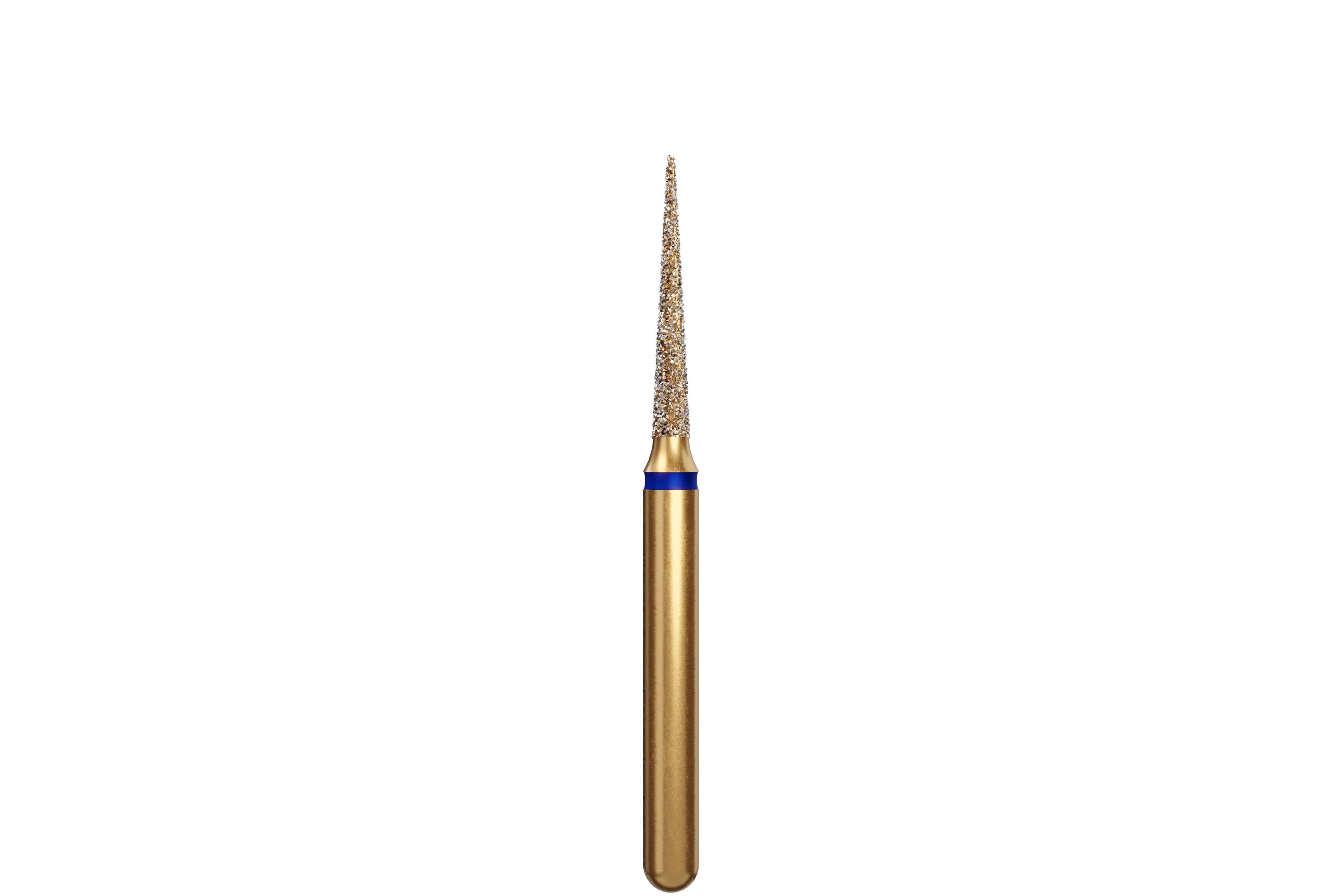 Alpen Diamond Bur, FG, Needle, Medium, Blue, #858-012M, 1.2 mm Head Diameter, 8 mm Head Length, 5/Pk, 60032387